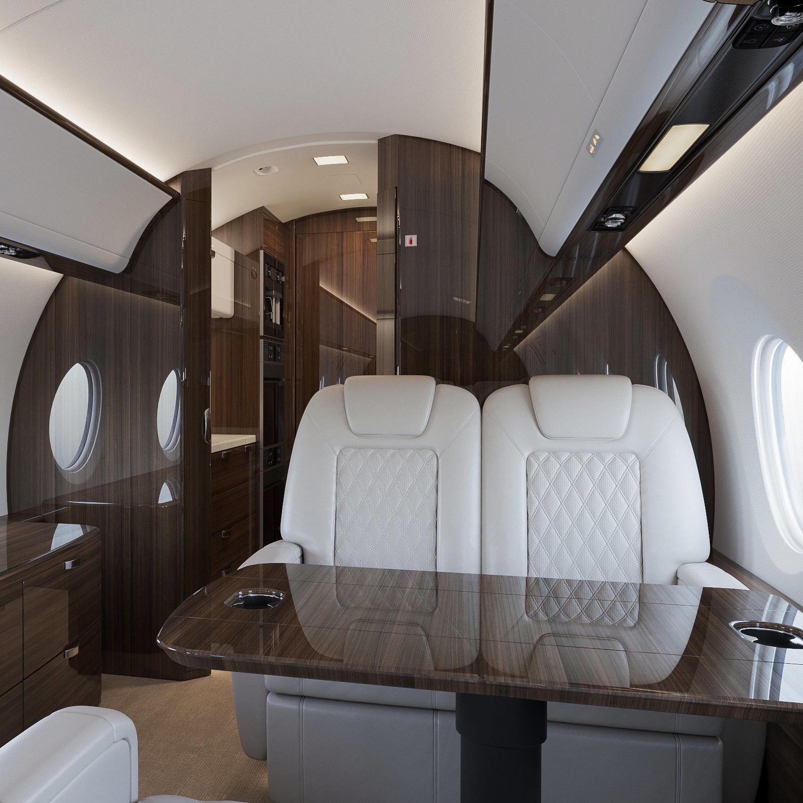 Business Jet Interior - Fully Textured 3D Model - View 5