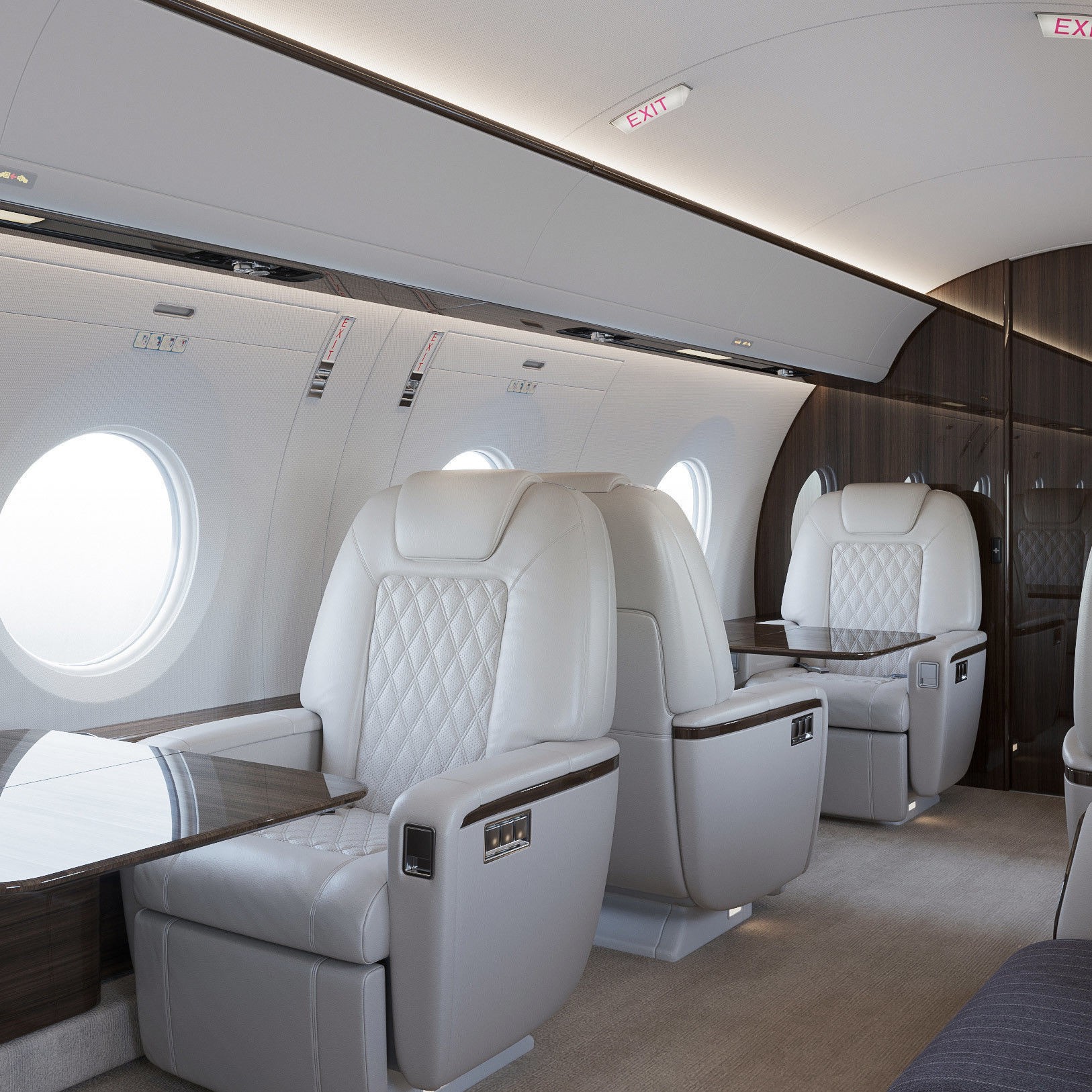 Business Jet Interior - Fully Textured 3D Model - View 6