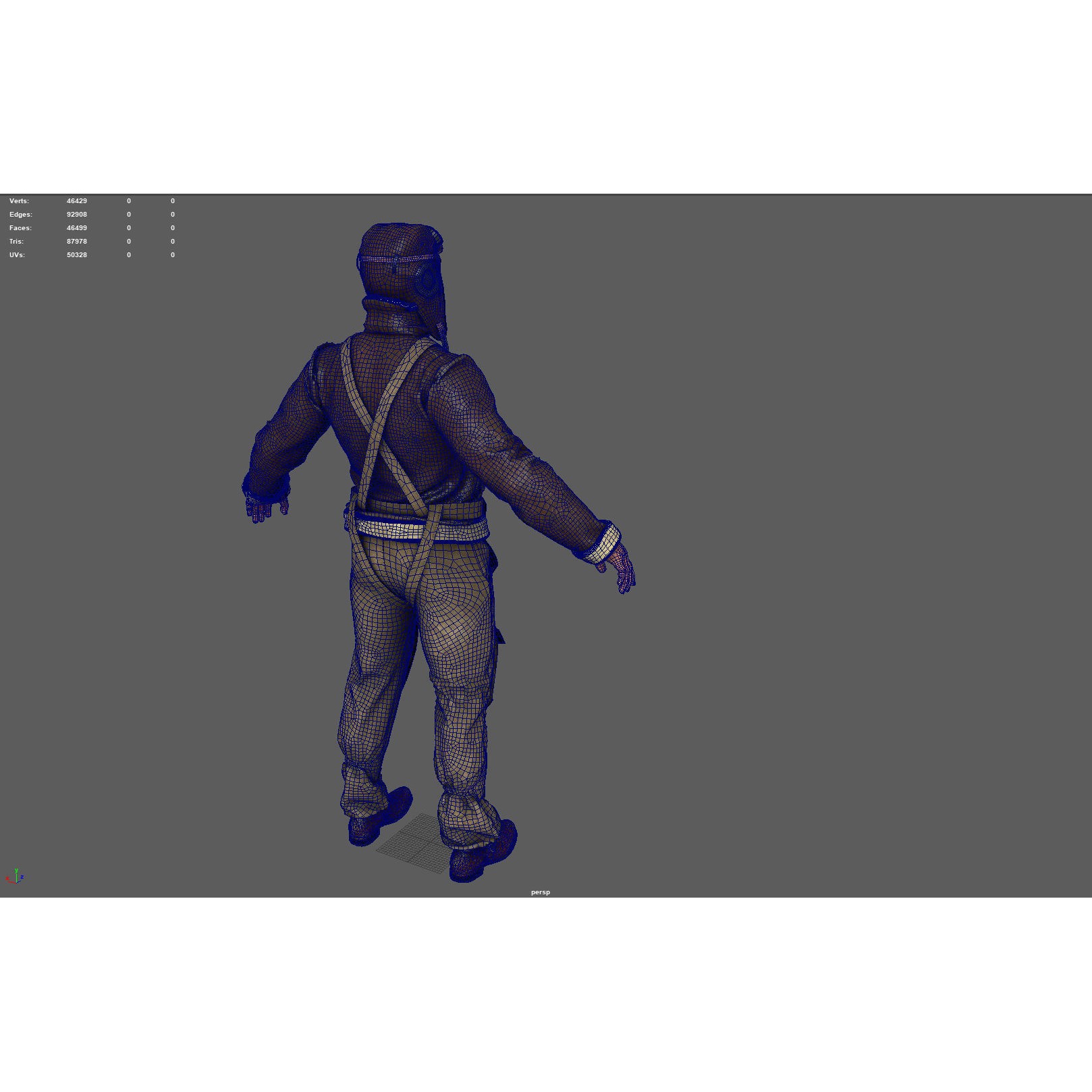 World War II Pilot - Low-Poly Game-Ready 3D Model - View 14