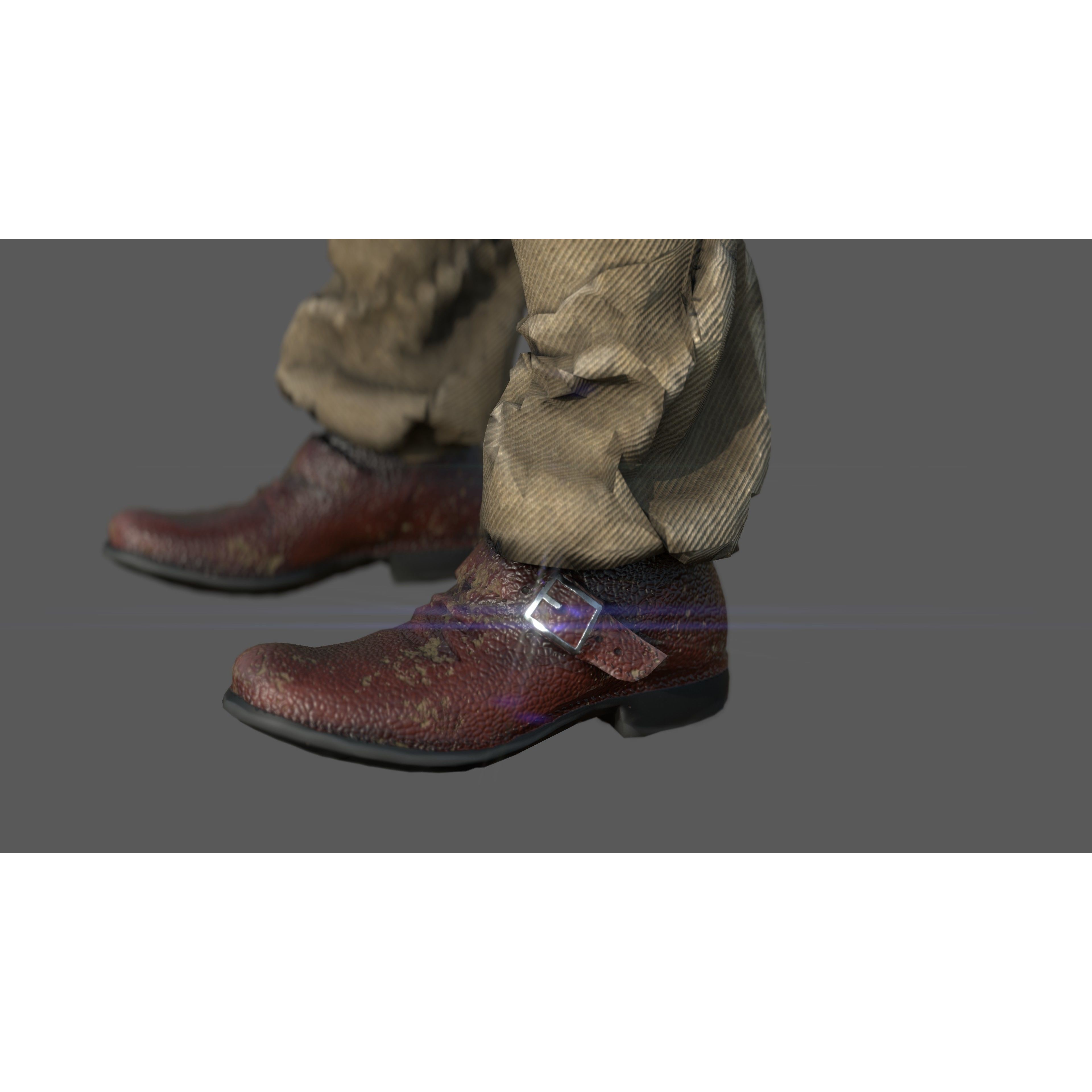 World War II Pilot - Low-Poly Game-Ready 3D Model - View 5