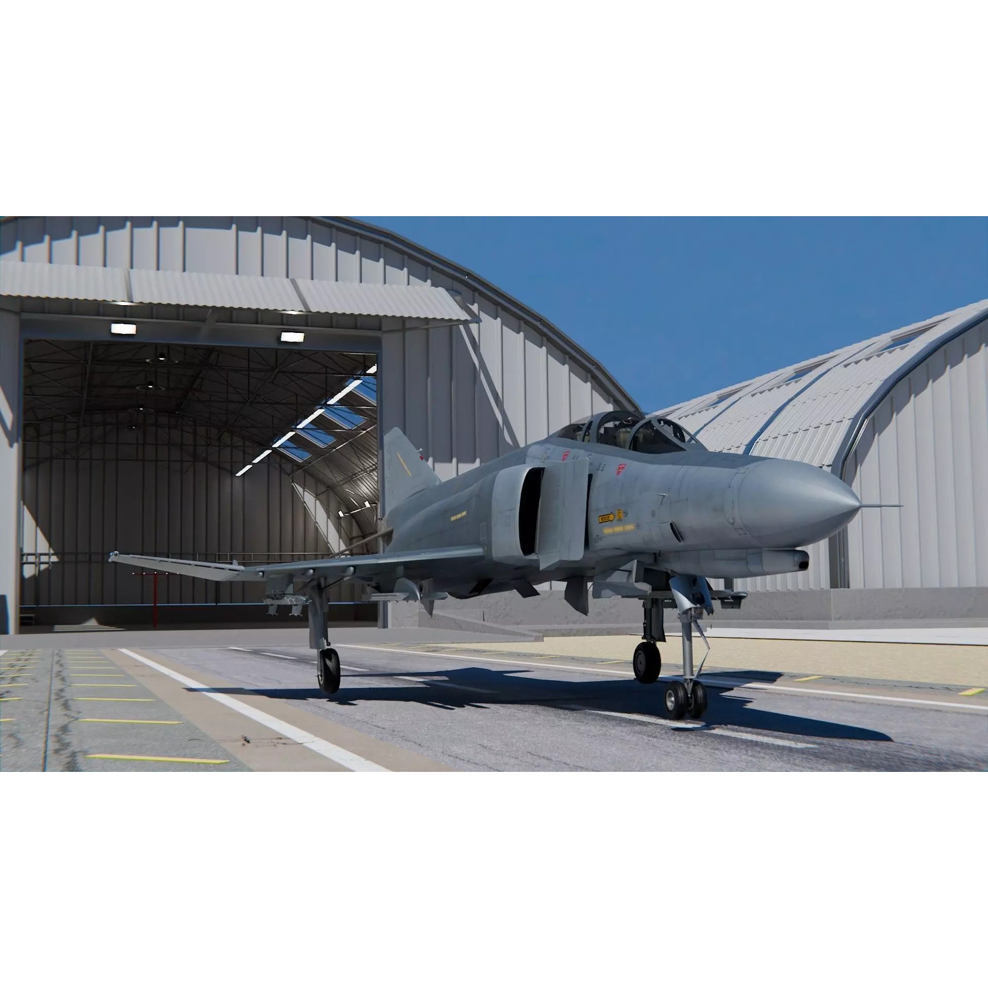 McDonnell Douglas F-4E Phantom II - Game-Ready 3D Model - View 2