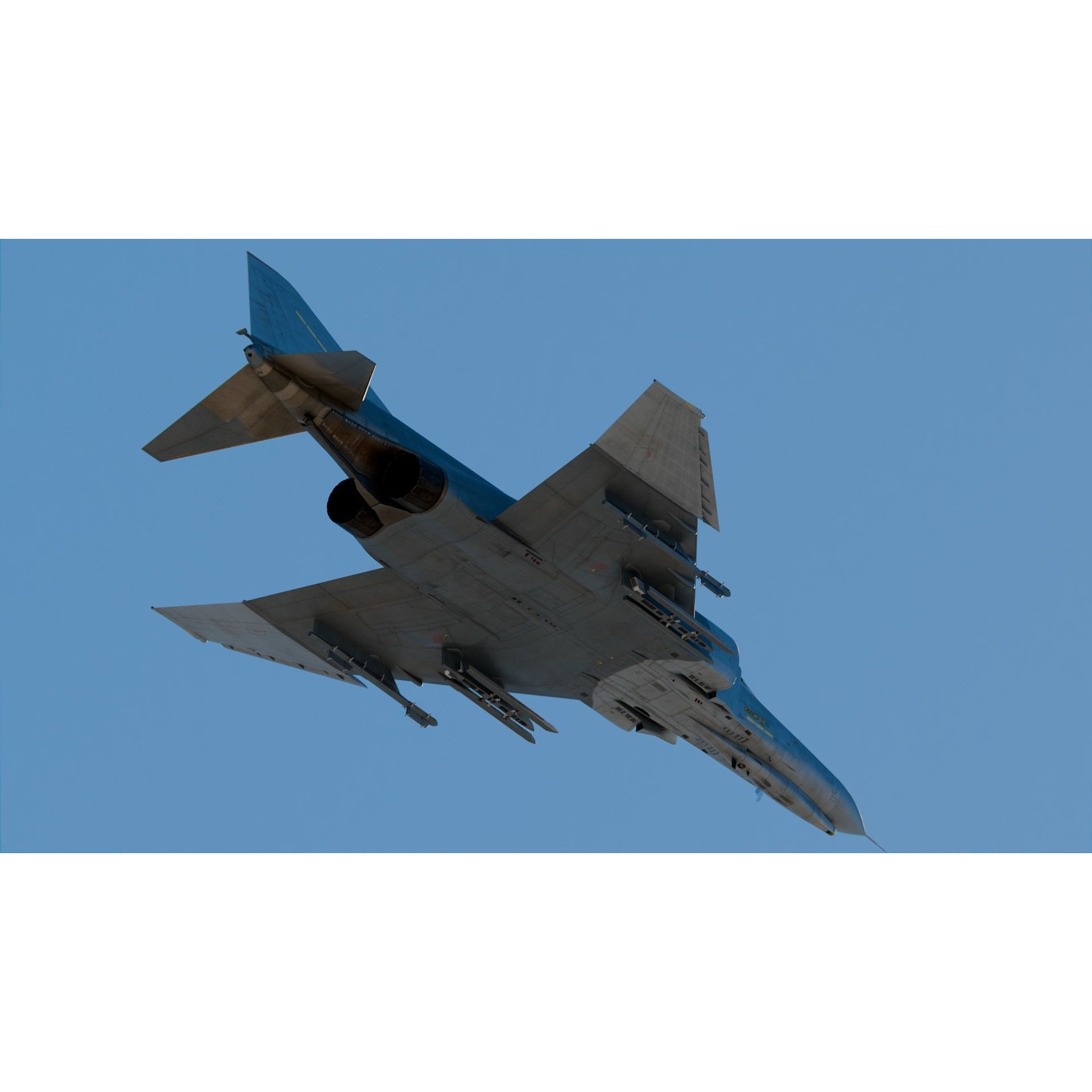 McDonnell Douglas F-4E Phantom II - Game-Ready 3D Model - View 5