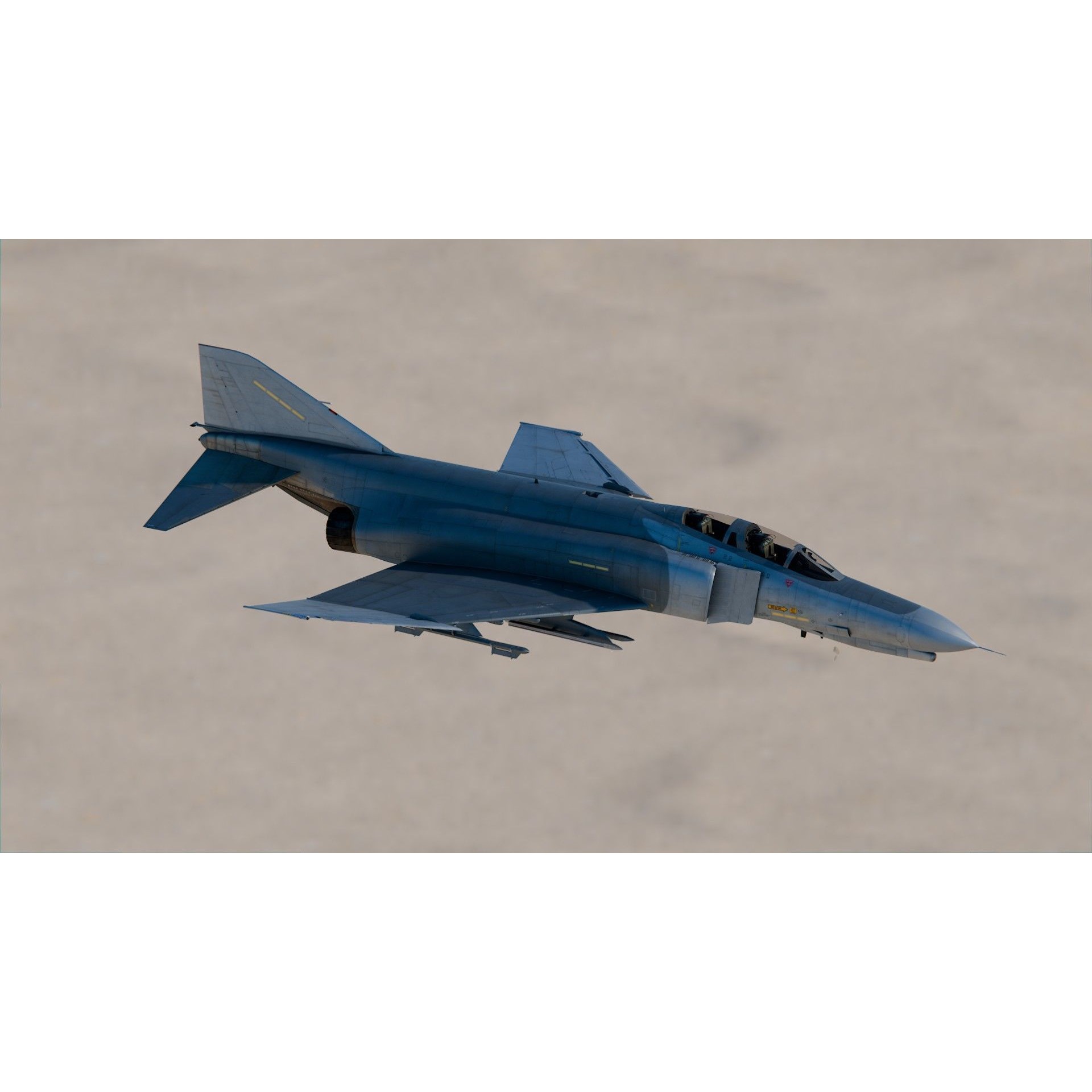 McDonnell Douglas F-4E Phantom II - Game-Ready 3D Model - View 6