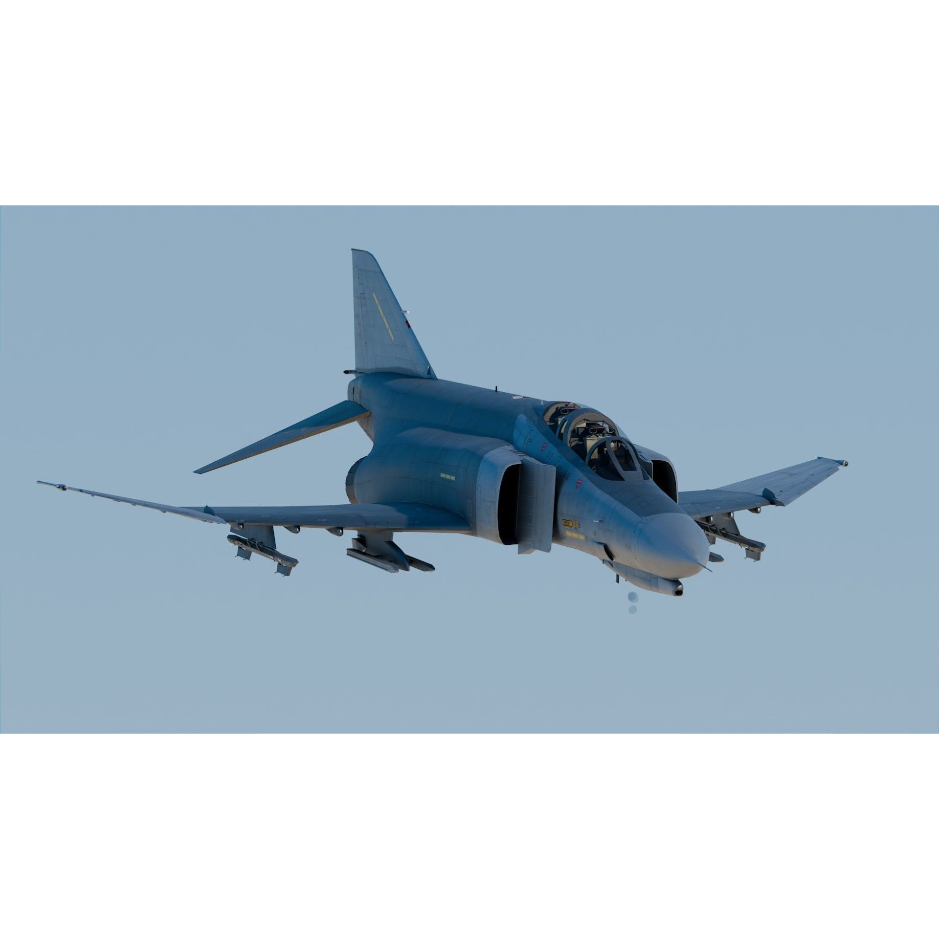 McDonnell Douglas F-4E Phantom II - Game-Ready 3D Model - View 7