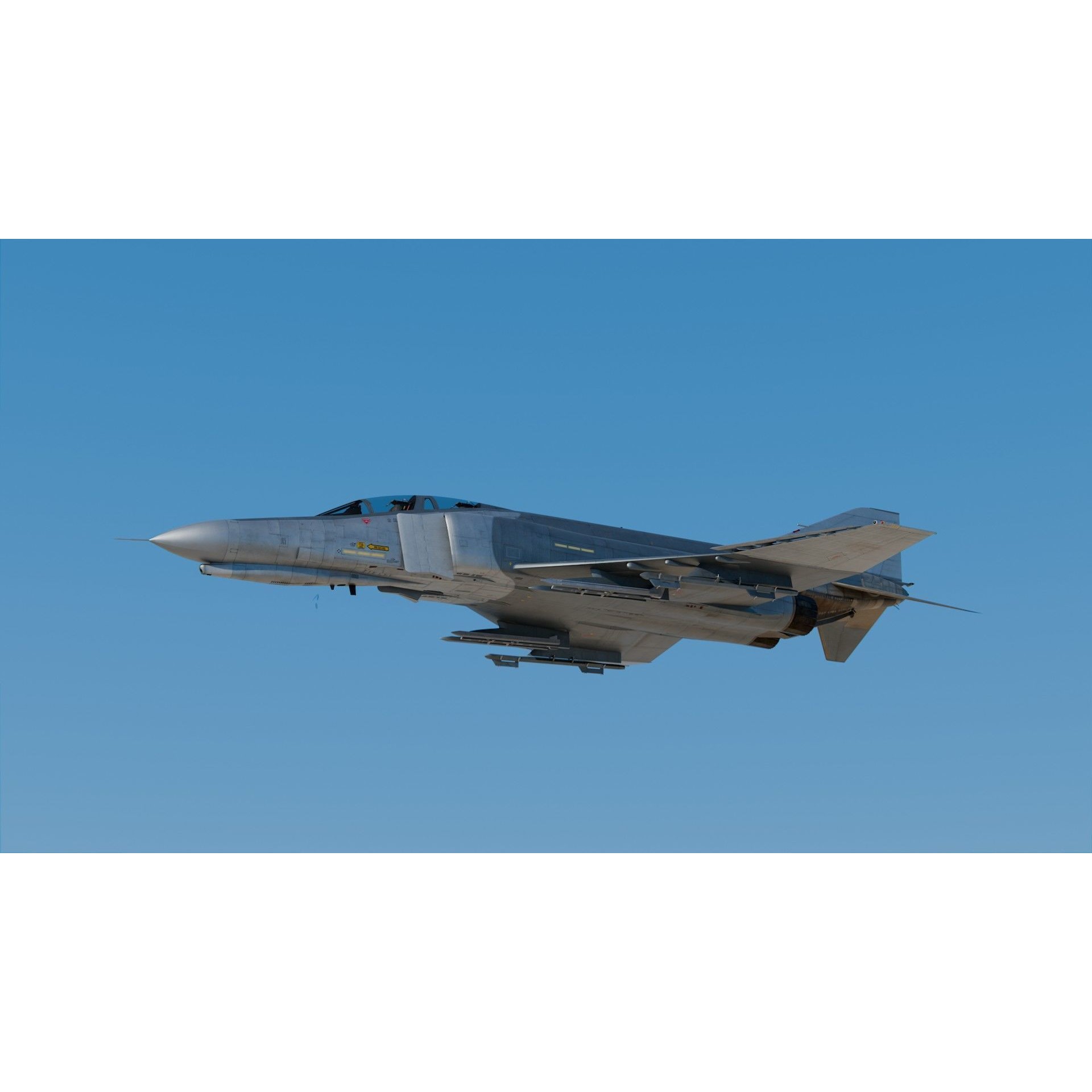 McDonnell Douglas F-4E Phantom II - Game-Ready 3D Model - View 9