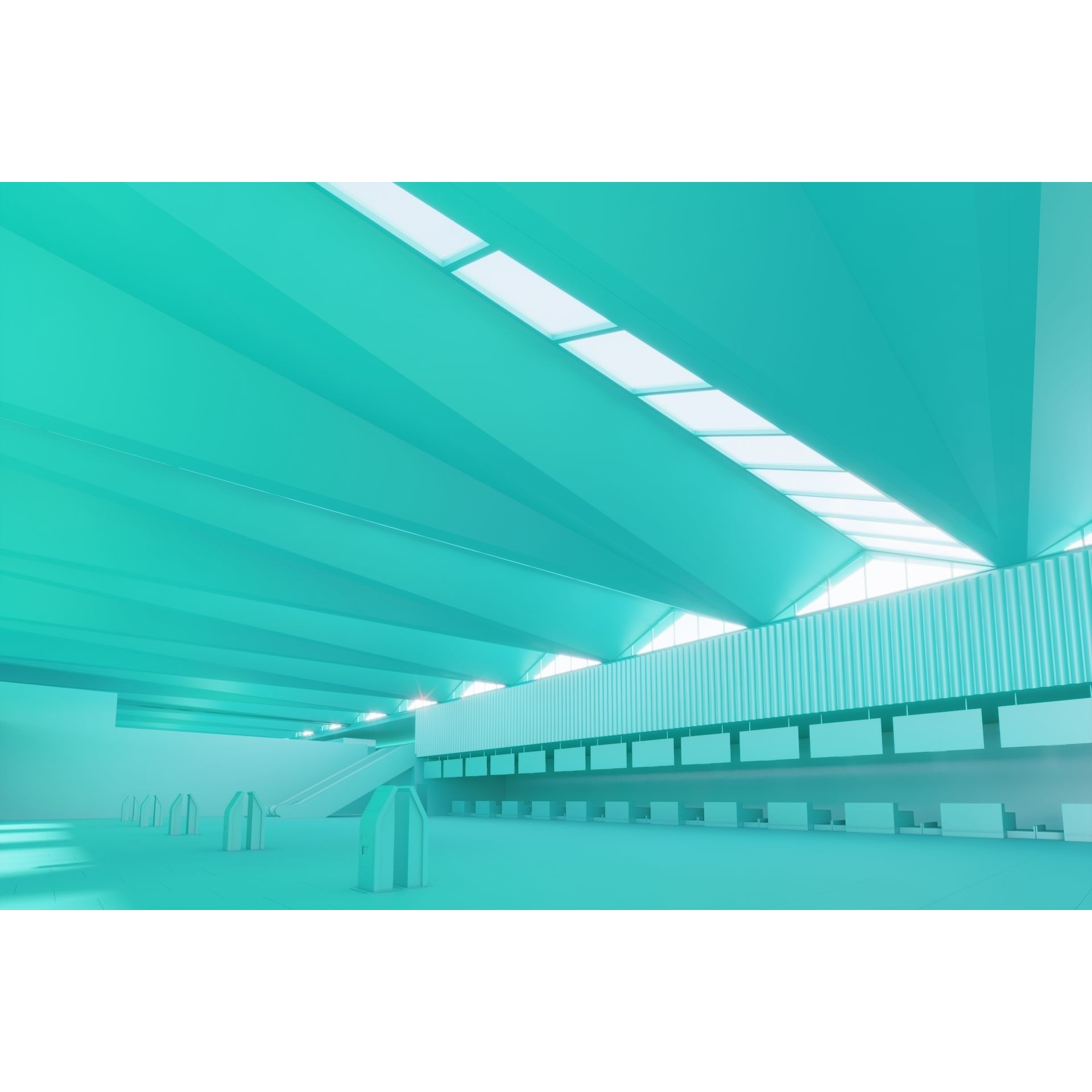 Modern Airport Building - PBR Textured 3D Model - View 13