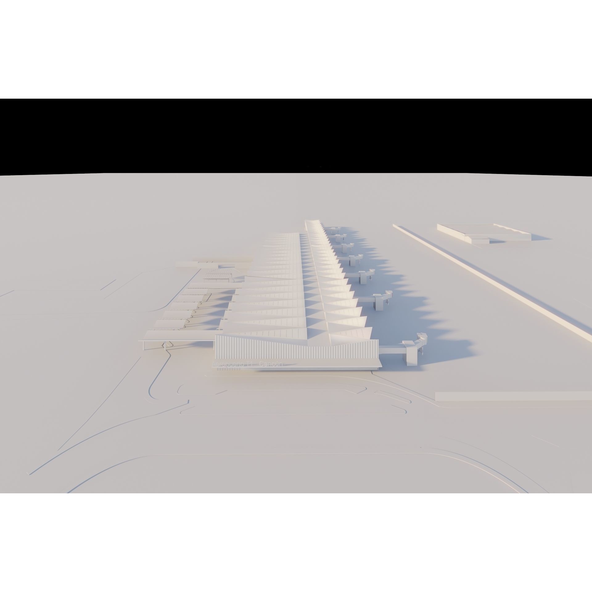 Modern Airport Building - PBR Textured 3D Model - View 15