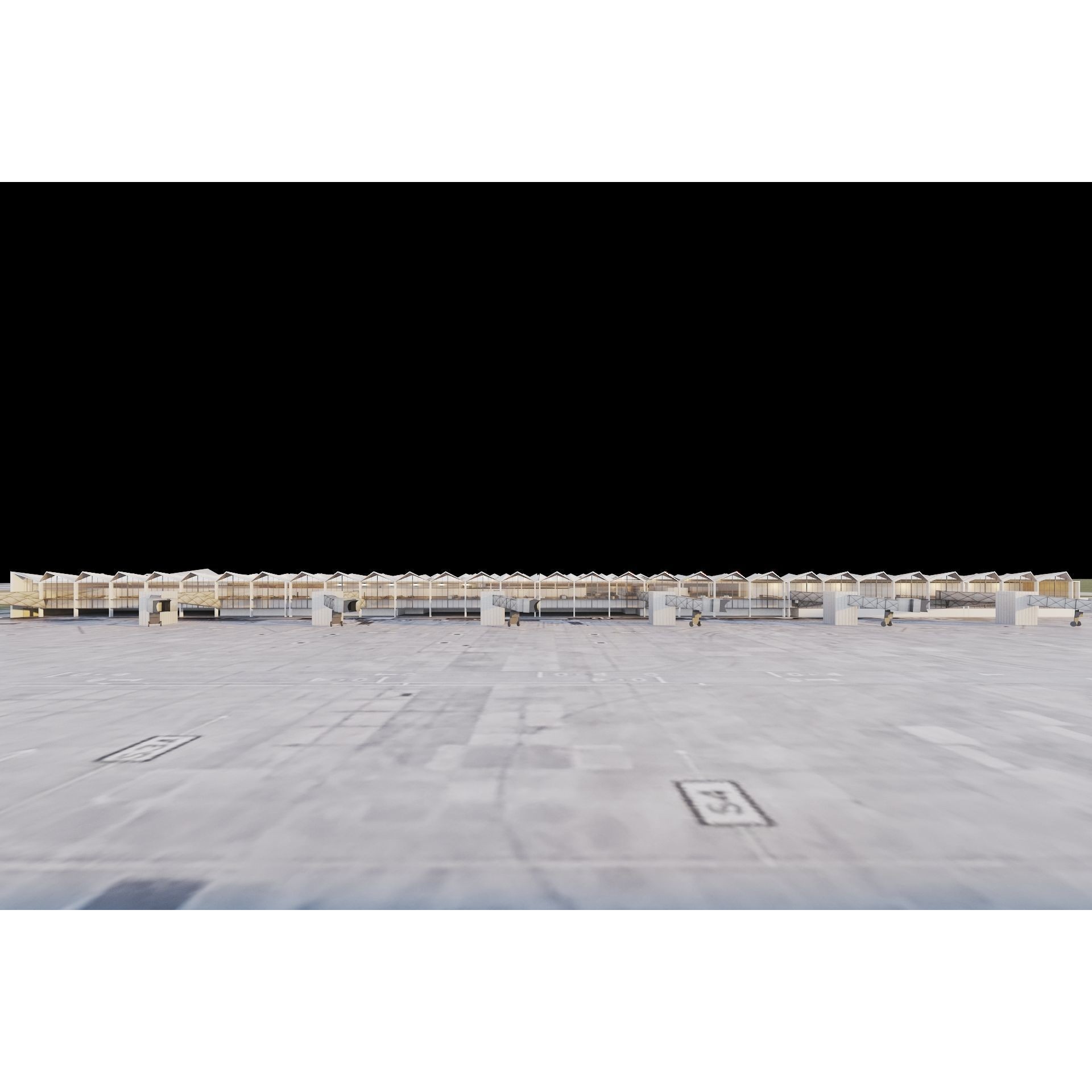 Modern Airport Building - PBR Textured 3D Model - View 18