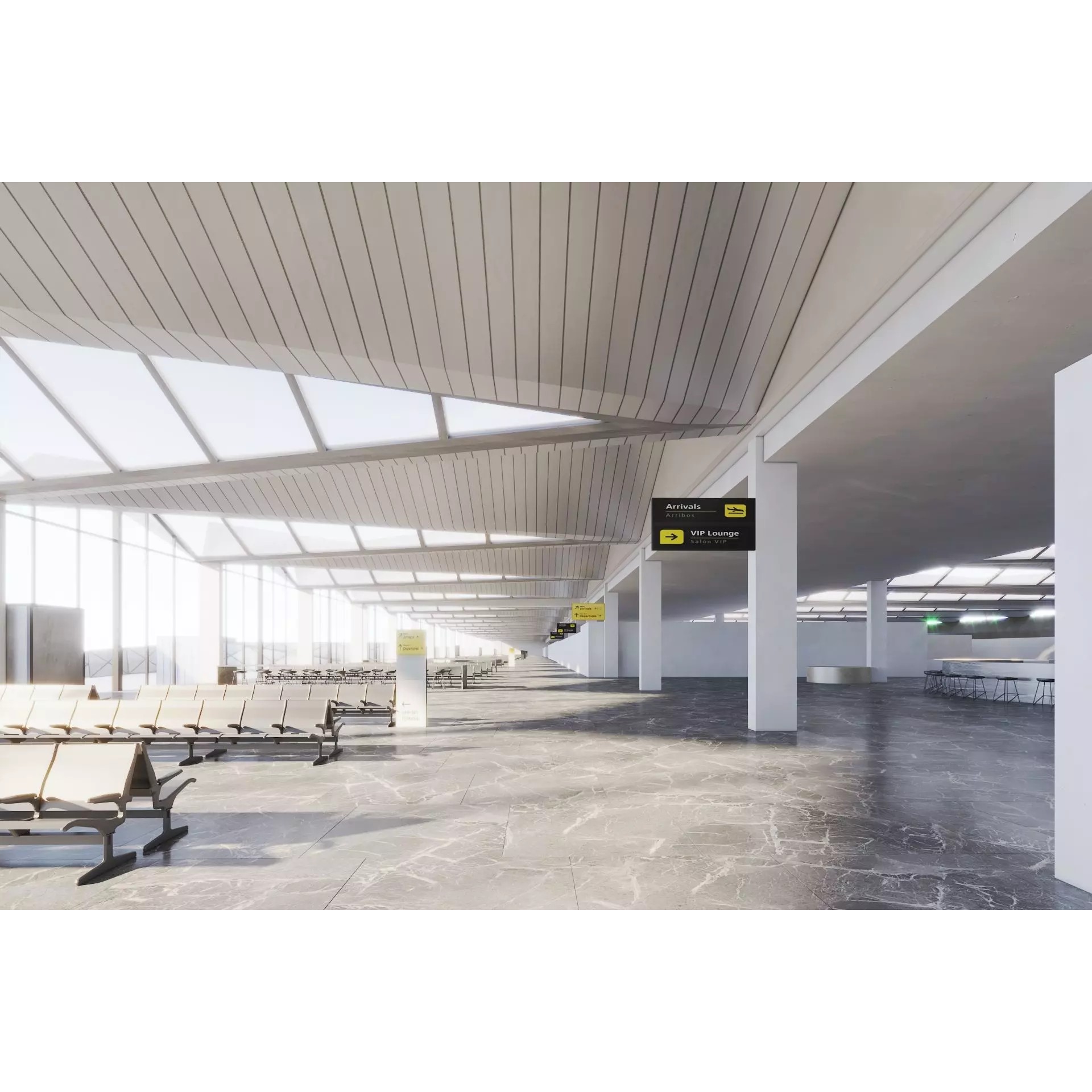 Modern Airport Building - PBR Textured 3D Model - View 2
