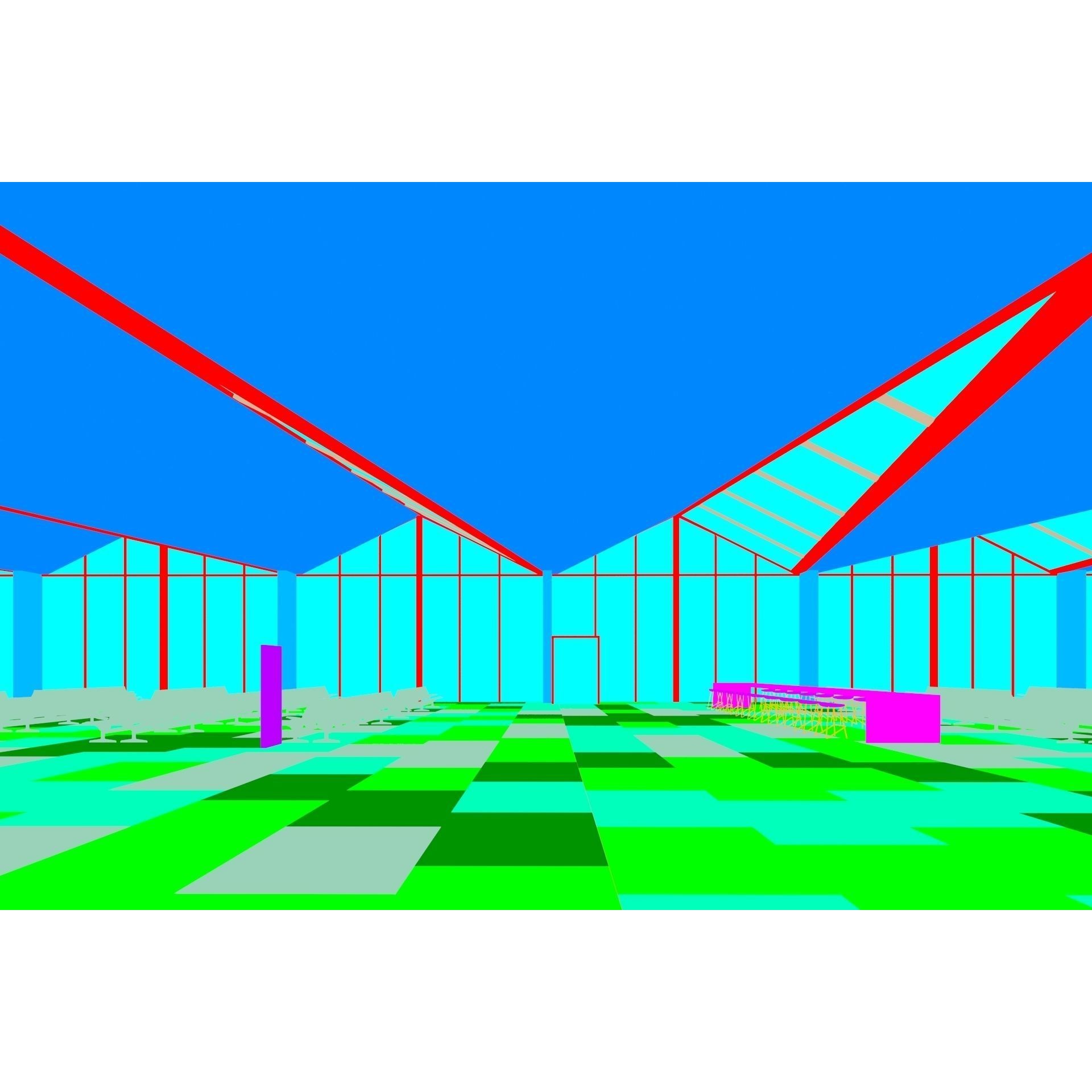 Modern Airport Building - PBR Textured 3D Model - View 22