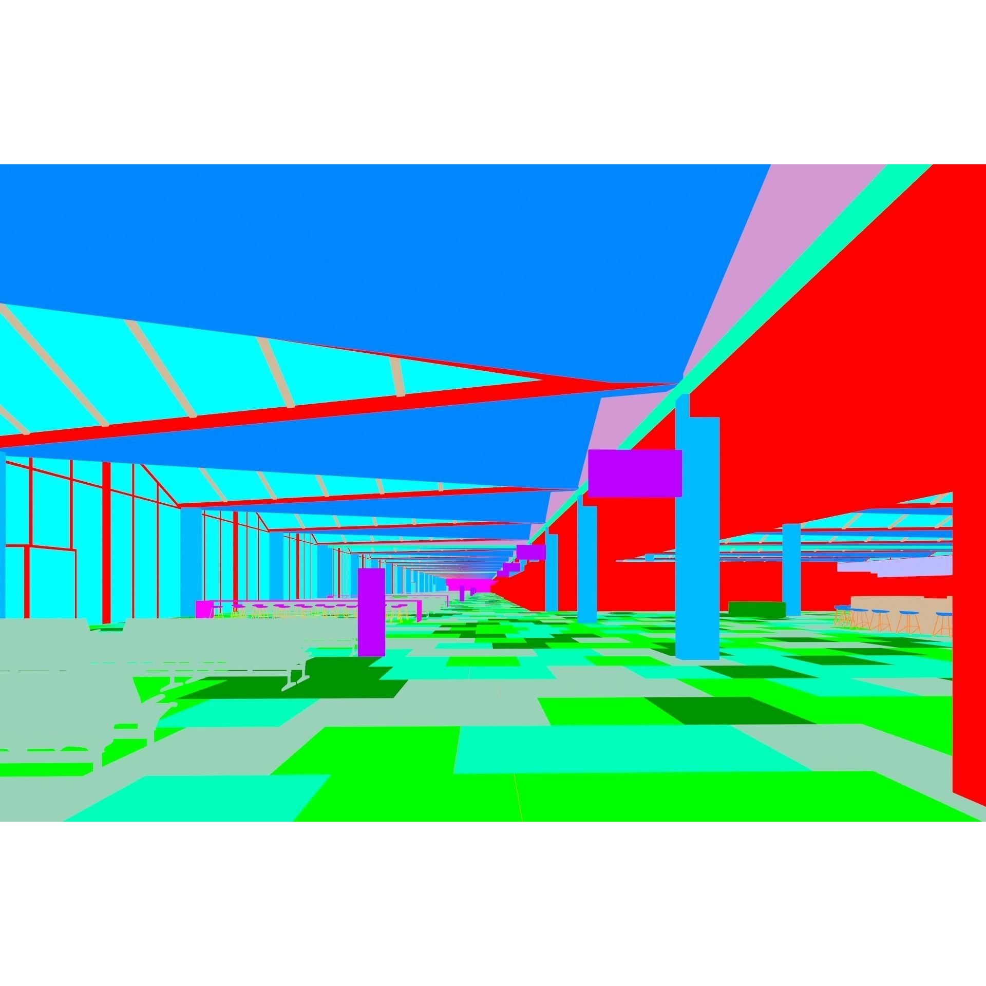 Modern Airport Building - PBR Textured 3D Model - View 24