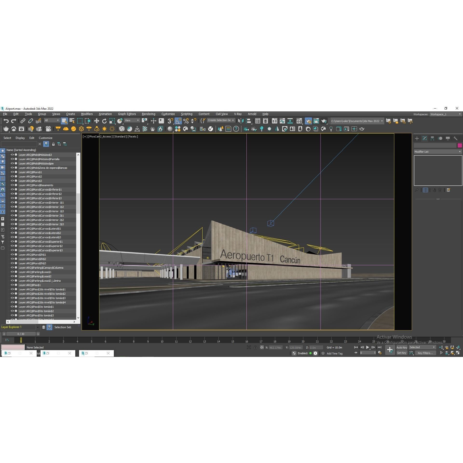 Modern Airport Building - PBR Textured 3D Model - View 33