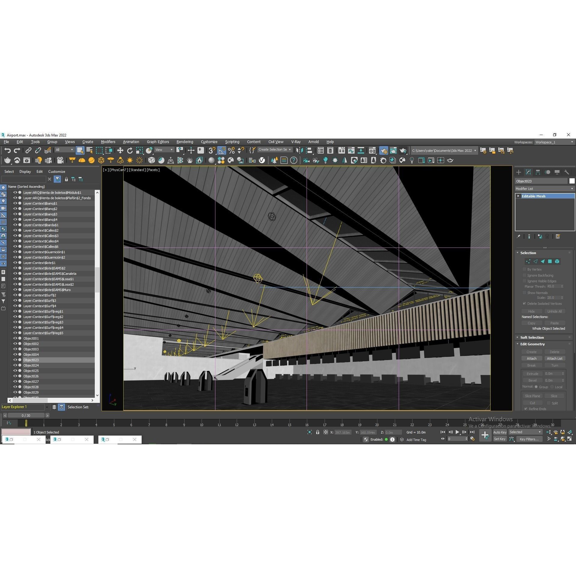Modern Airport Building - PBR Textured 3D Model - View 36