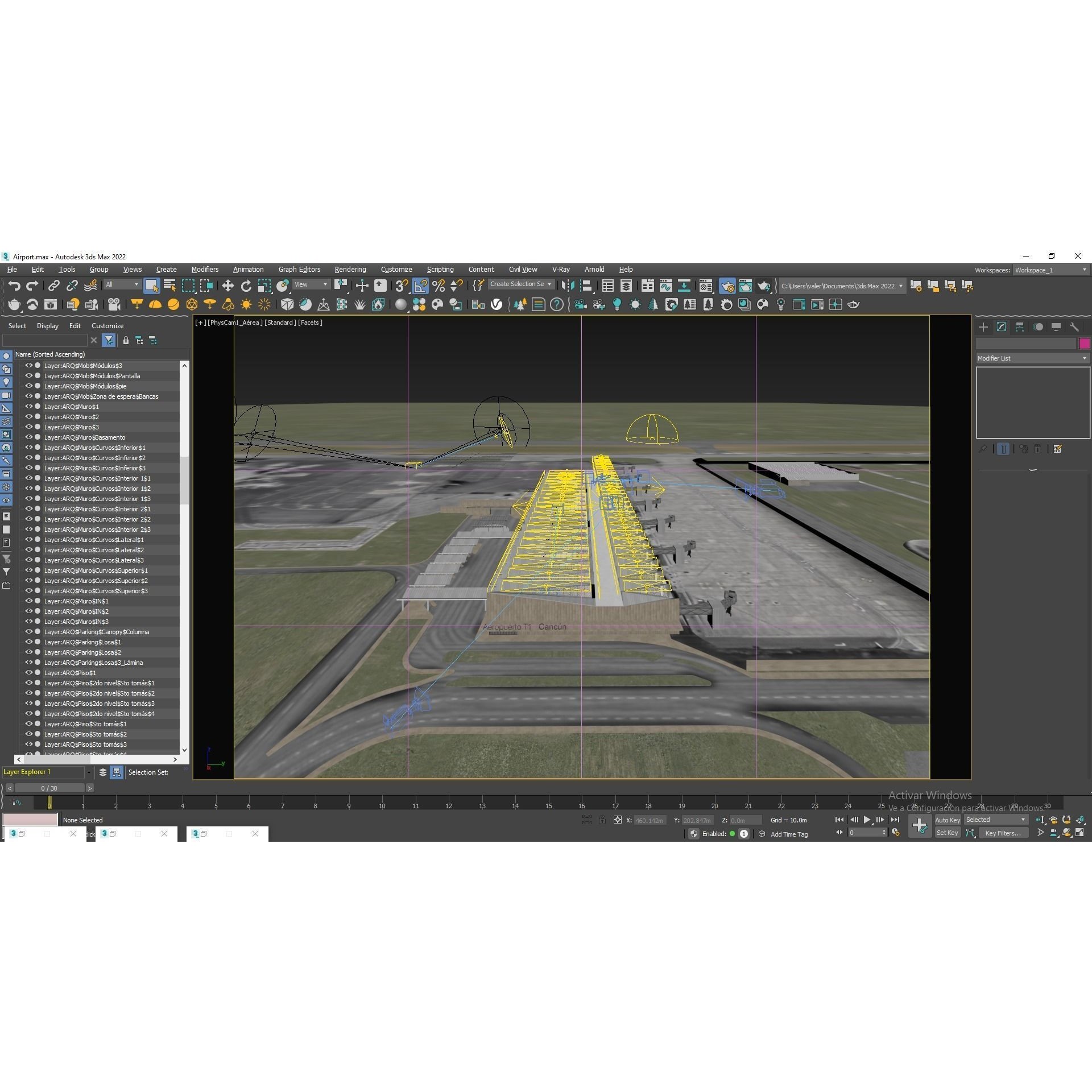 Modern Airport Building - PBR Textured 3D Model - View 45