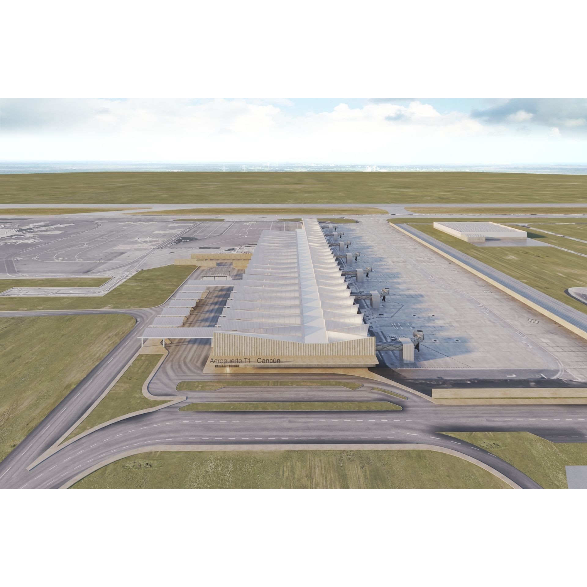 Modern Airport Building - PBR Textured 3D Model - View 7