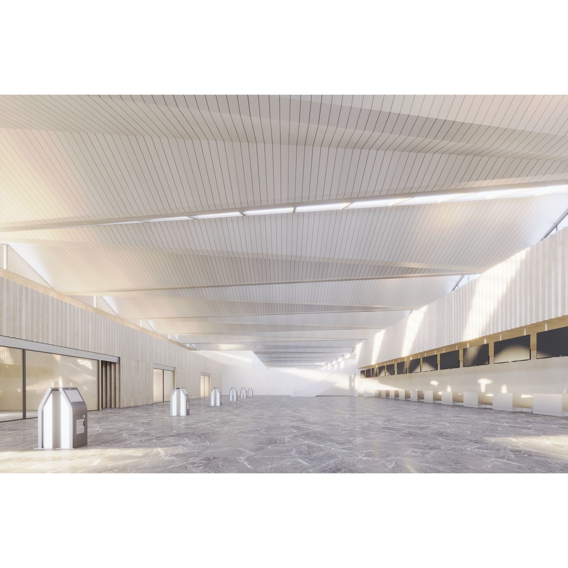 Modern Airport Building - PBR Textured 3D Model - View 8