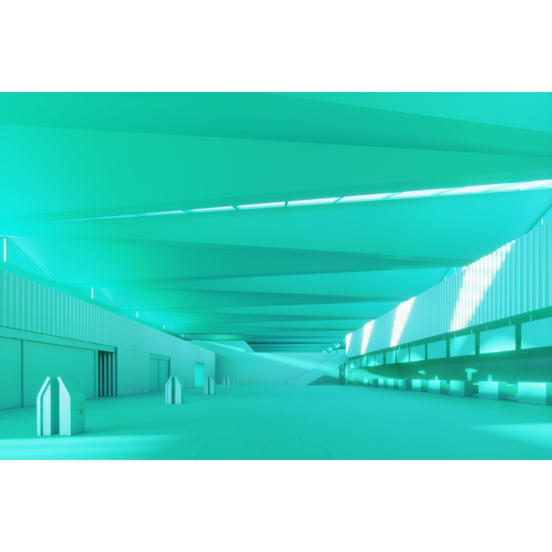 Modern Airport Building - PBR Textured 3D Model - View 9