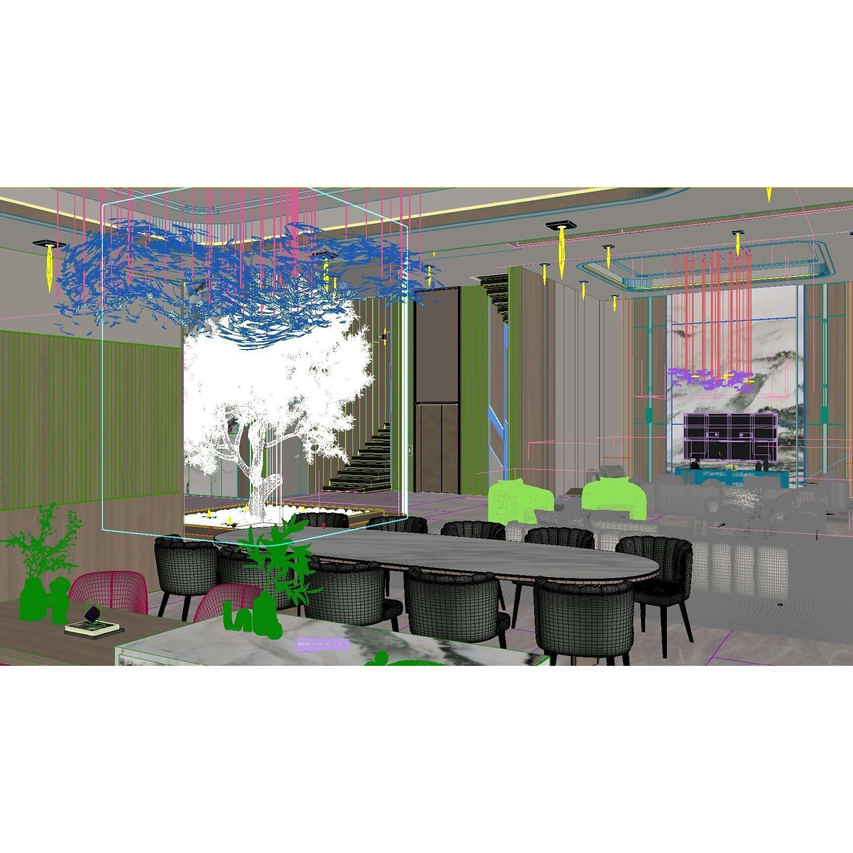 Modern Luxury Villa - High-End Interior 3D Model - View 4