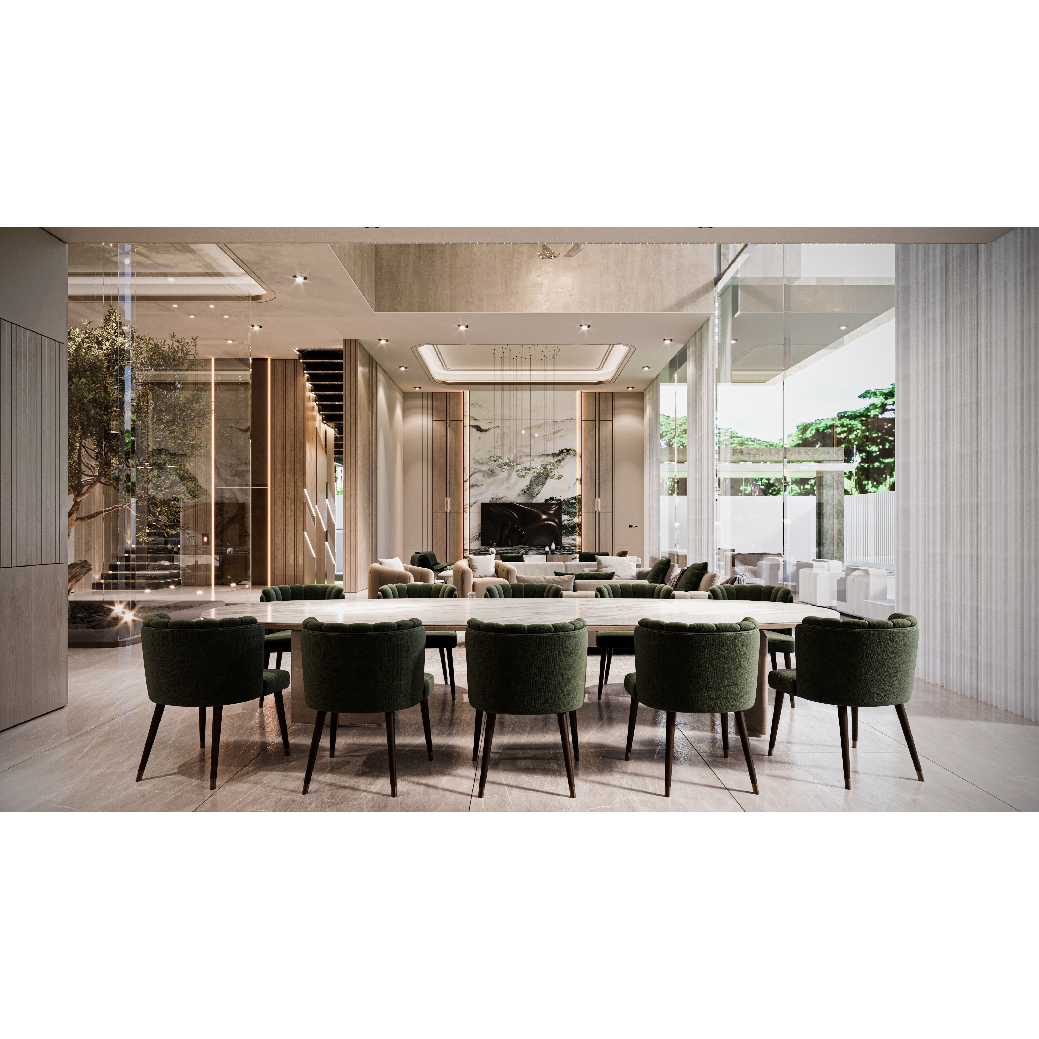 Modern Luxury Villa - High-End Interior 3D Model - View 8