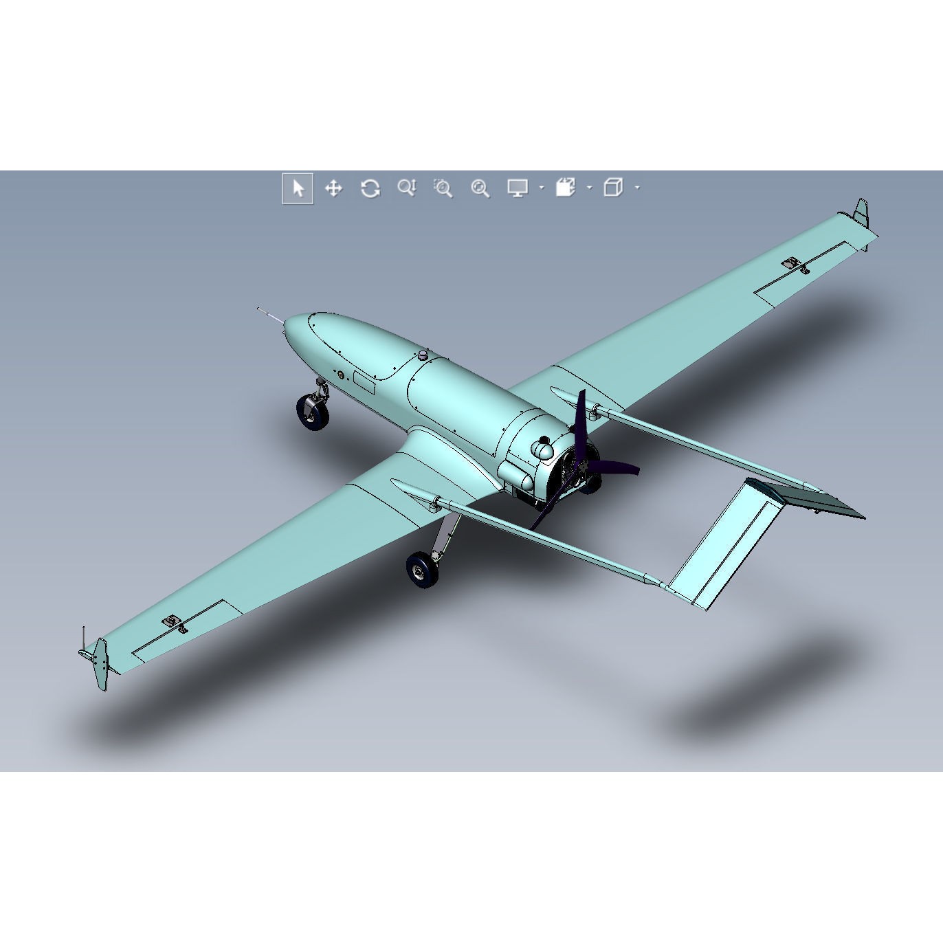 Ukrainian UAV AN196 LUTYI - Game-Ready 3D Model - View 10