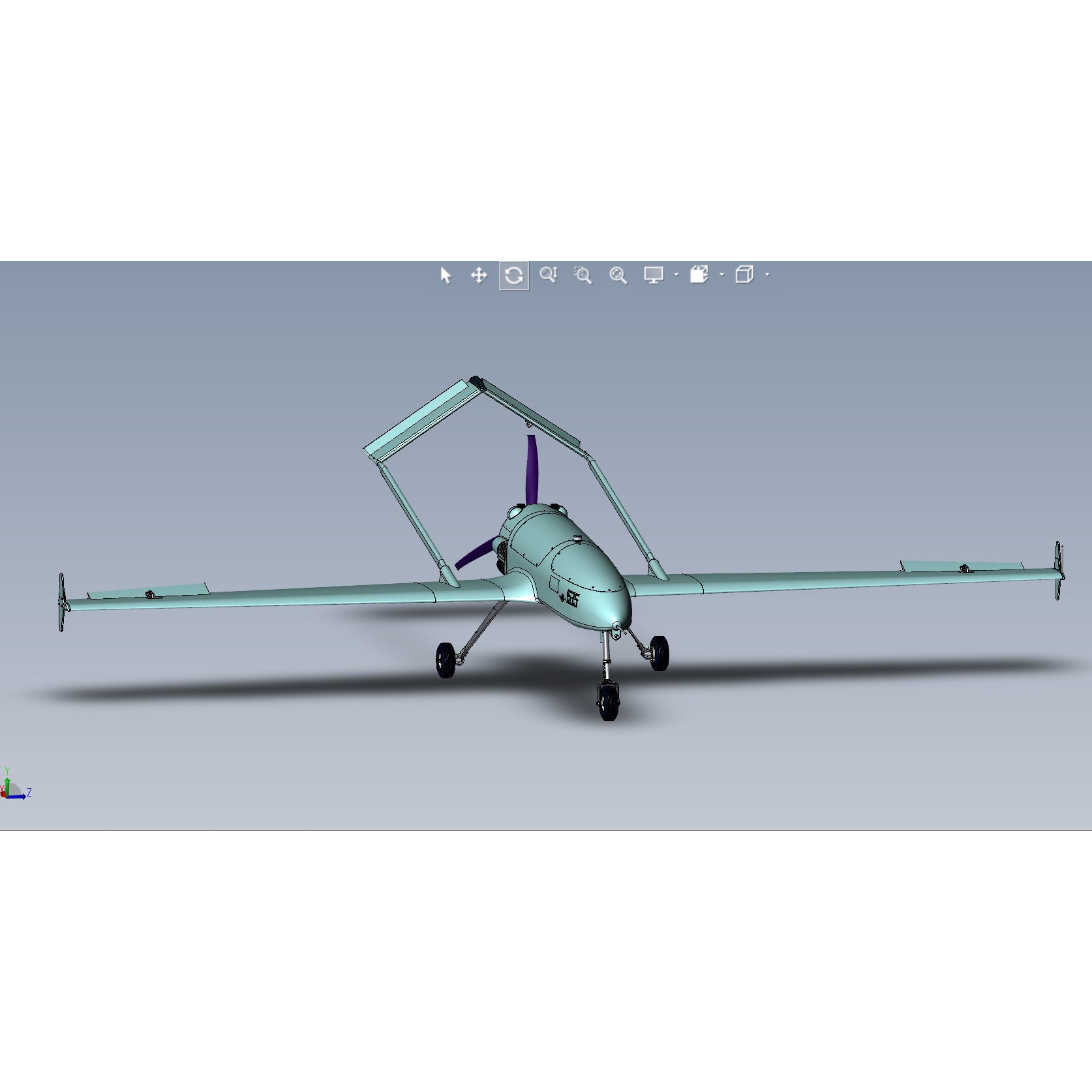 Ukrainian UAV AN196 LUTYI - Game-Ready 3D Model - View 11