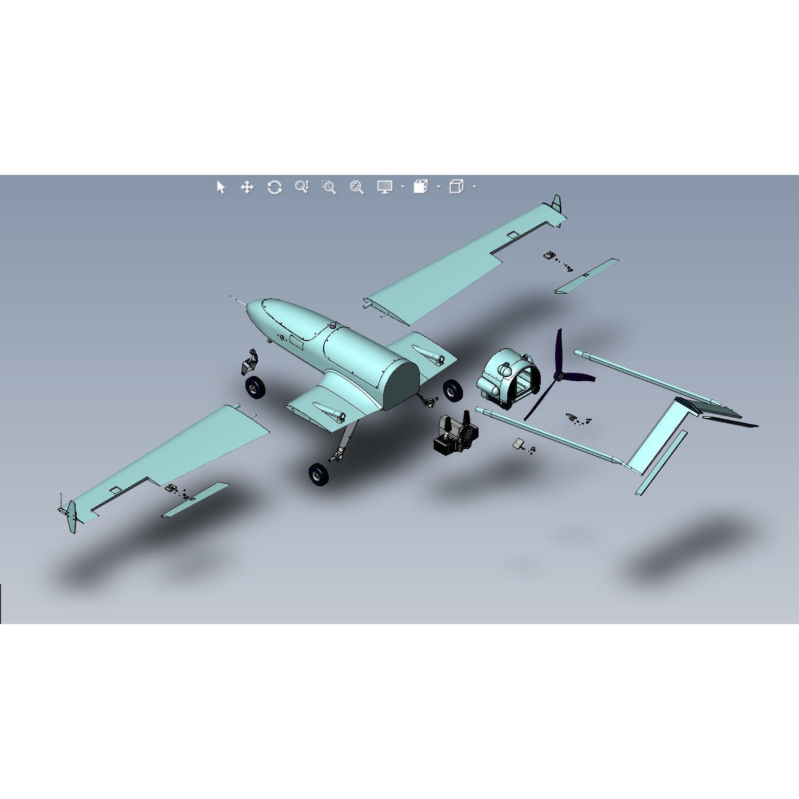 Ukrainian UAV AN196 LUTYI - Game-Ready 3D Model - View 13