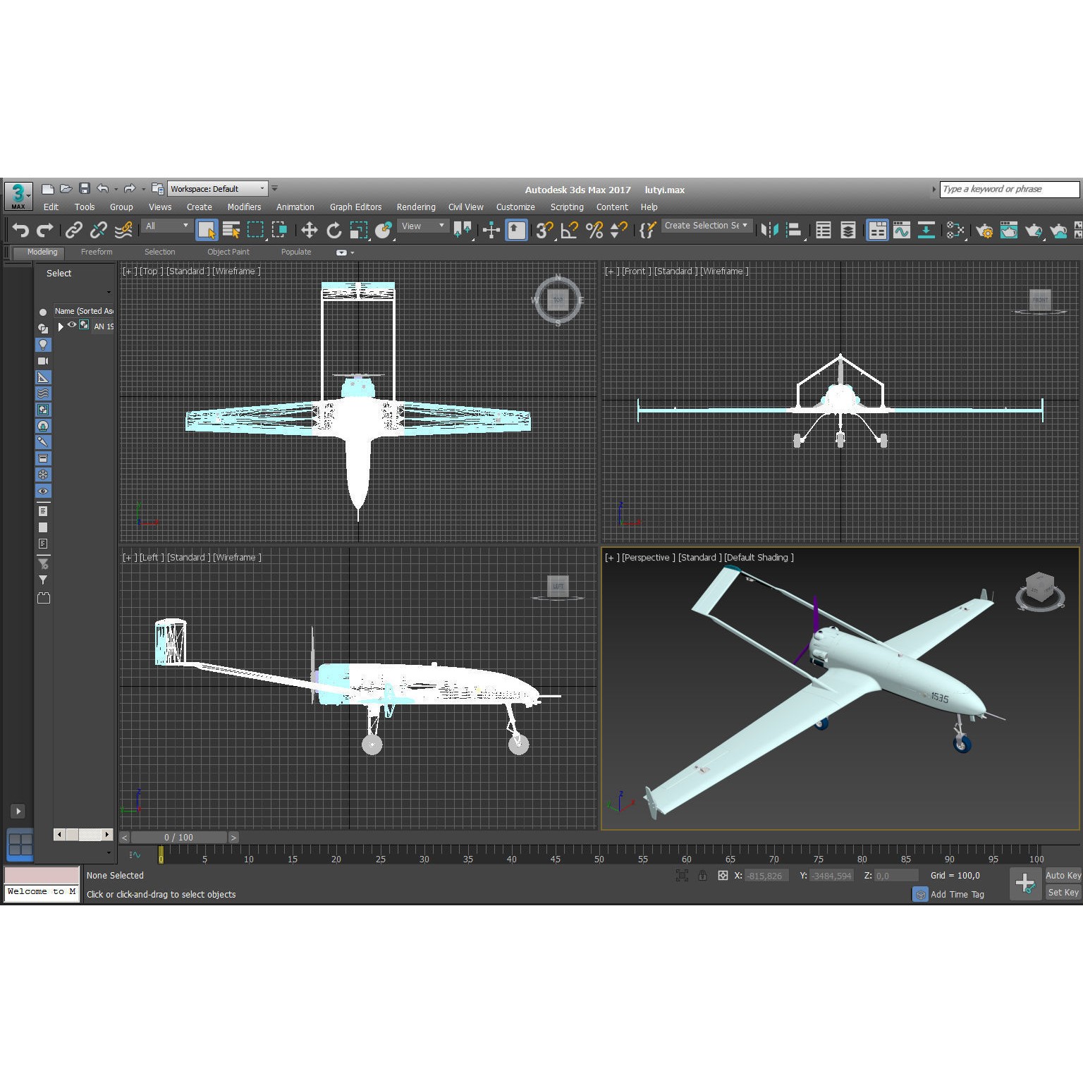 Ukrainian UAV AN196 LUTYI - Game-Ready 3D Model - View 16