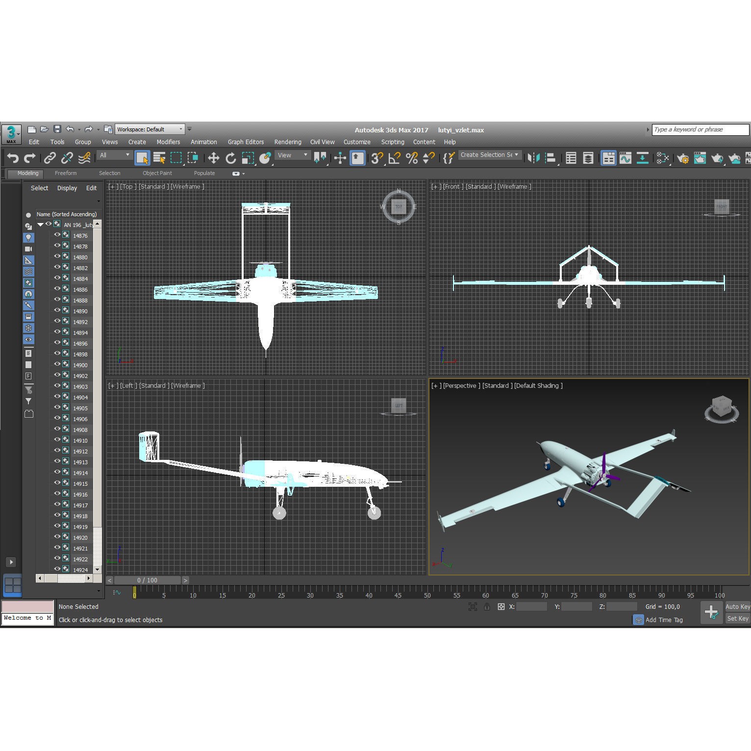 Ukrainian UAV AN196 LUTYI - Game-Ready 3D Model - View 17