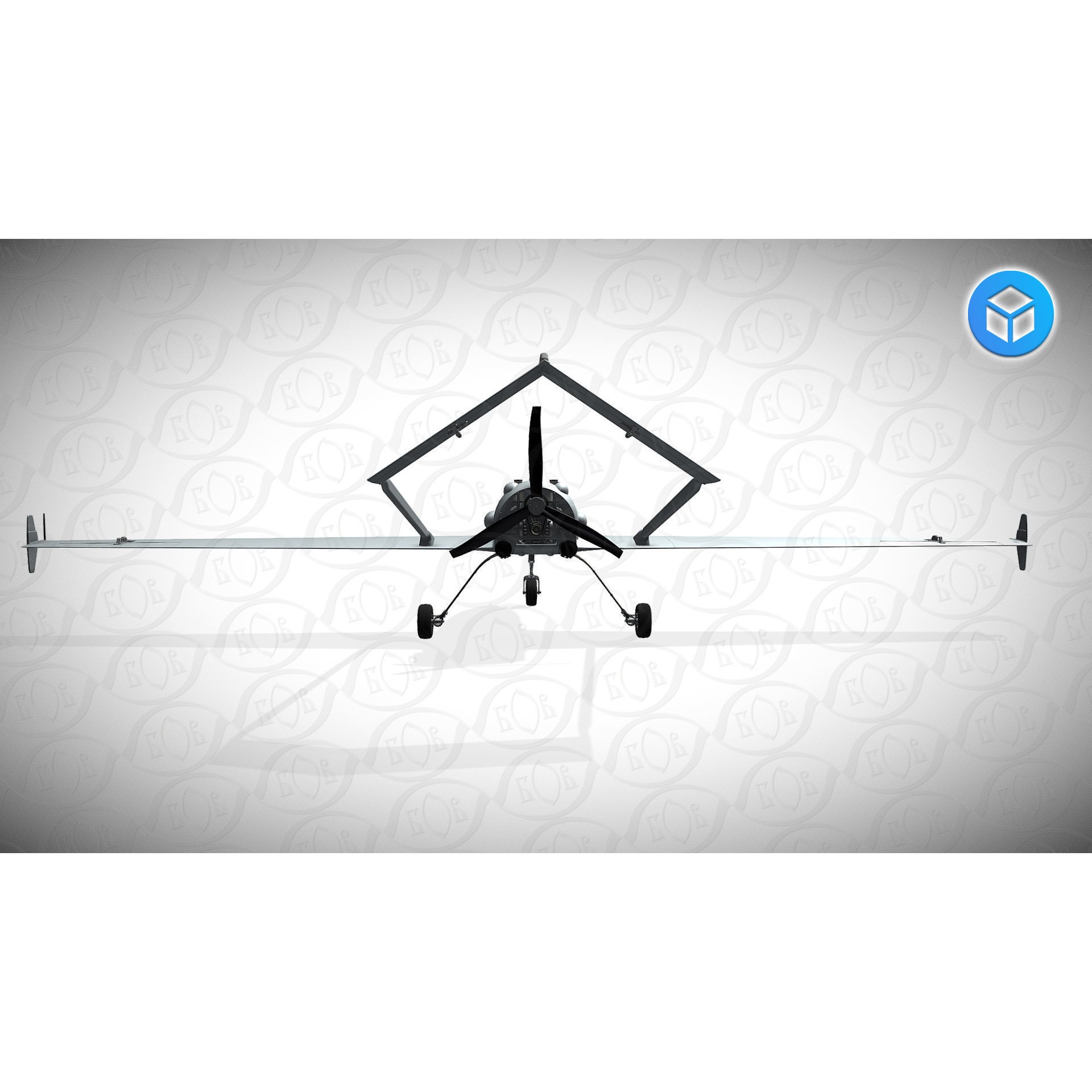 Ukrainian UAV AN196 LUTYI - Game-Ready 3D Model - View 6