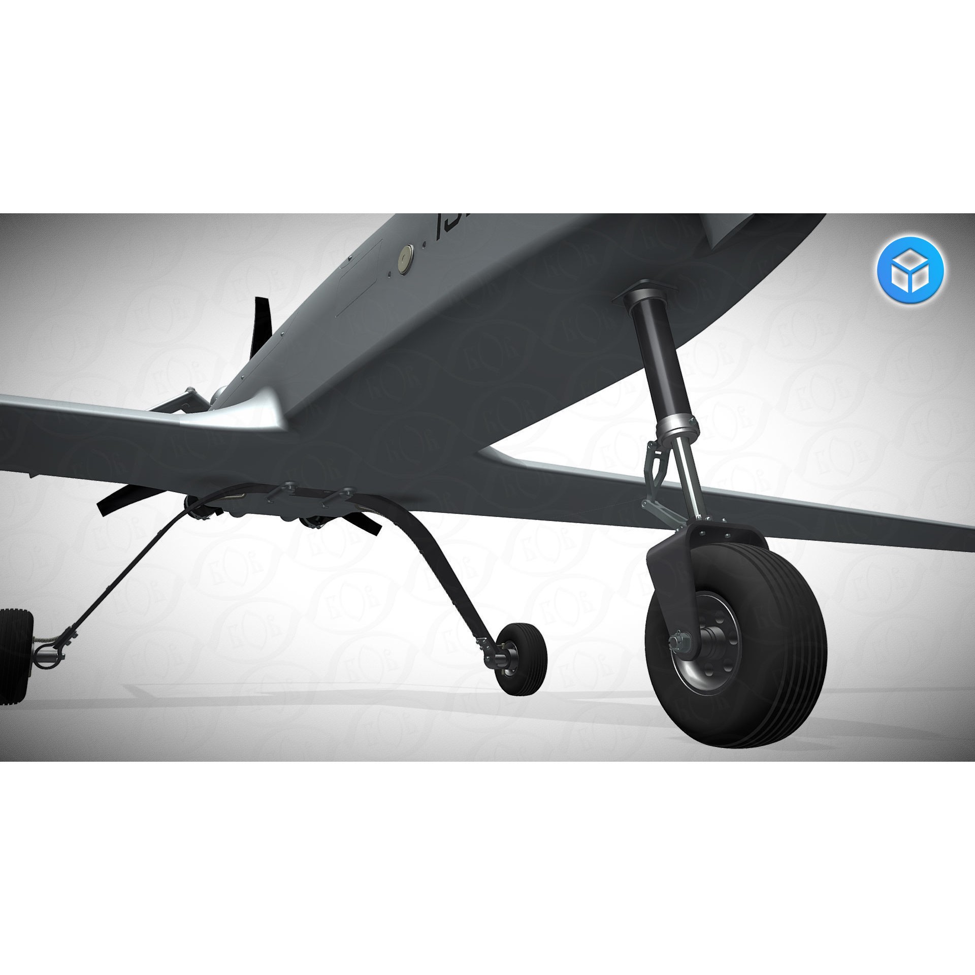 Ukrainian UAV AN196 LUTYI - Game-Ready 3D Model - View 8
