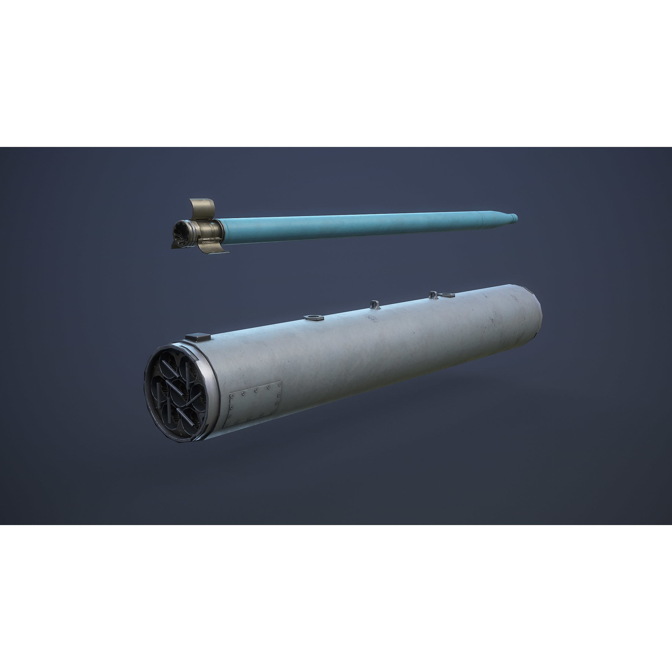 Helicopter Nato Weapons Set - Low-Poly Game-Ready 3D Model - View 10