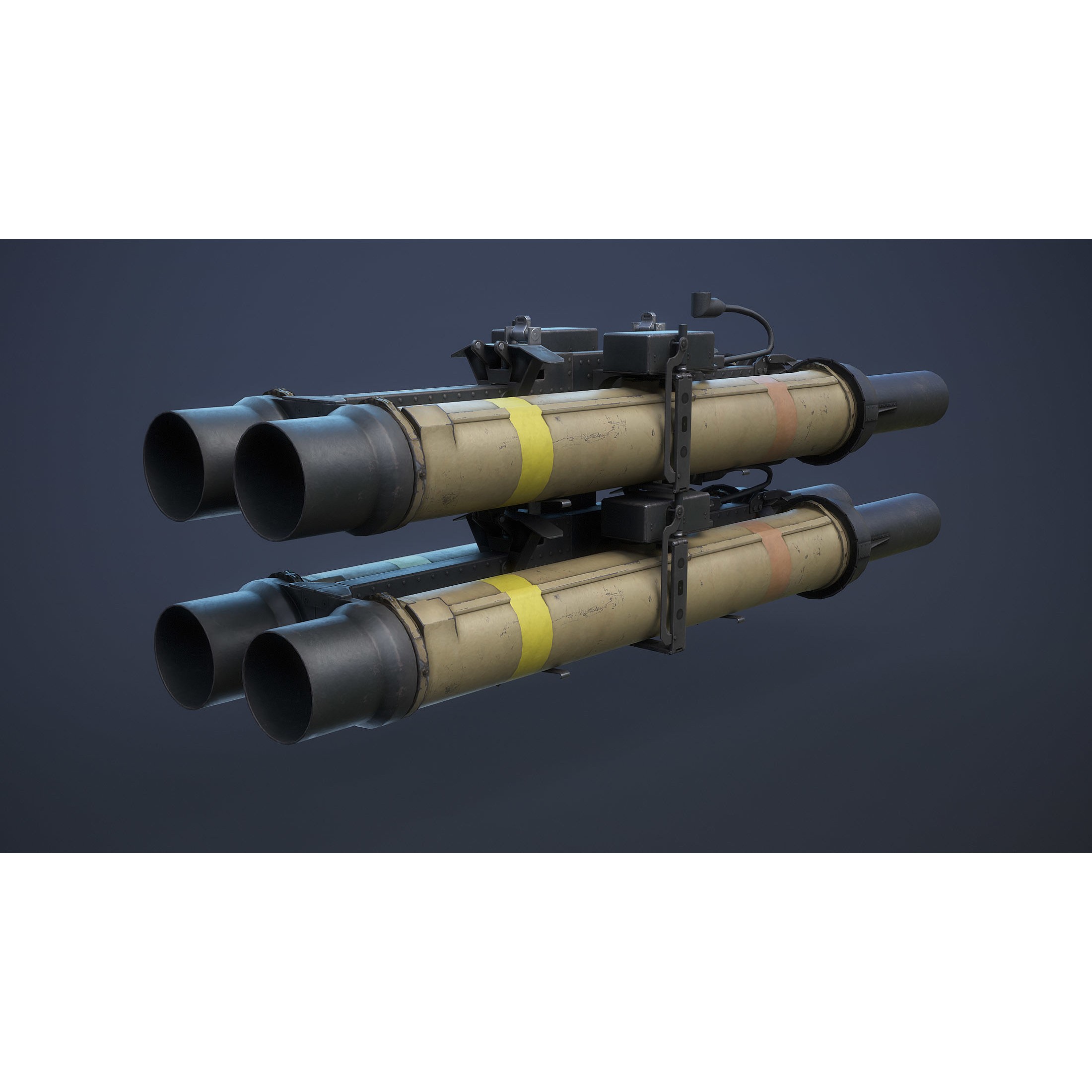 Helicopter Nato Weapons Set - Low-Poly Game-Ready 3D Model - View 12