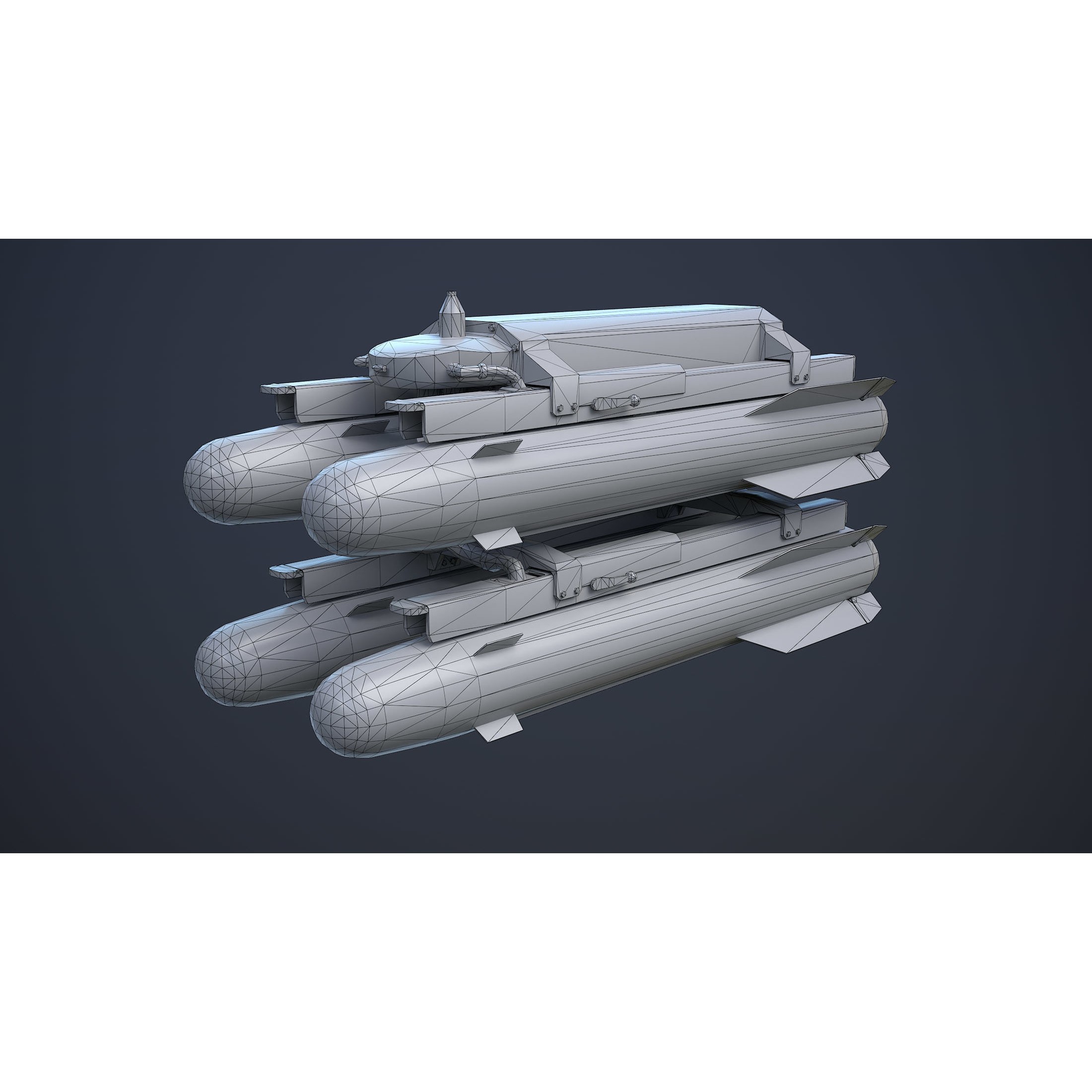 Helicopter Nato Weapons Set - Low-Poly Game-Ready 3D Model - View 17