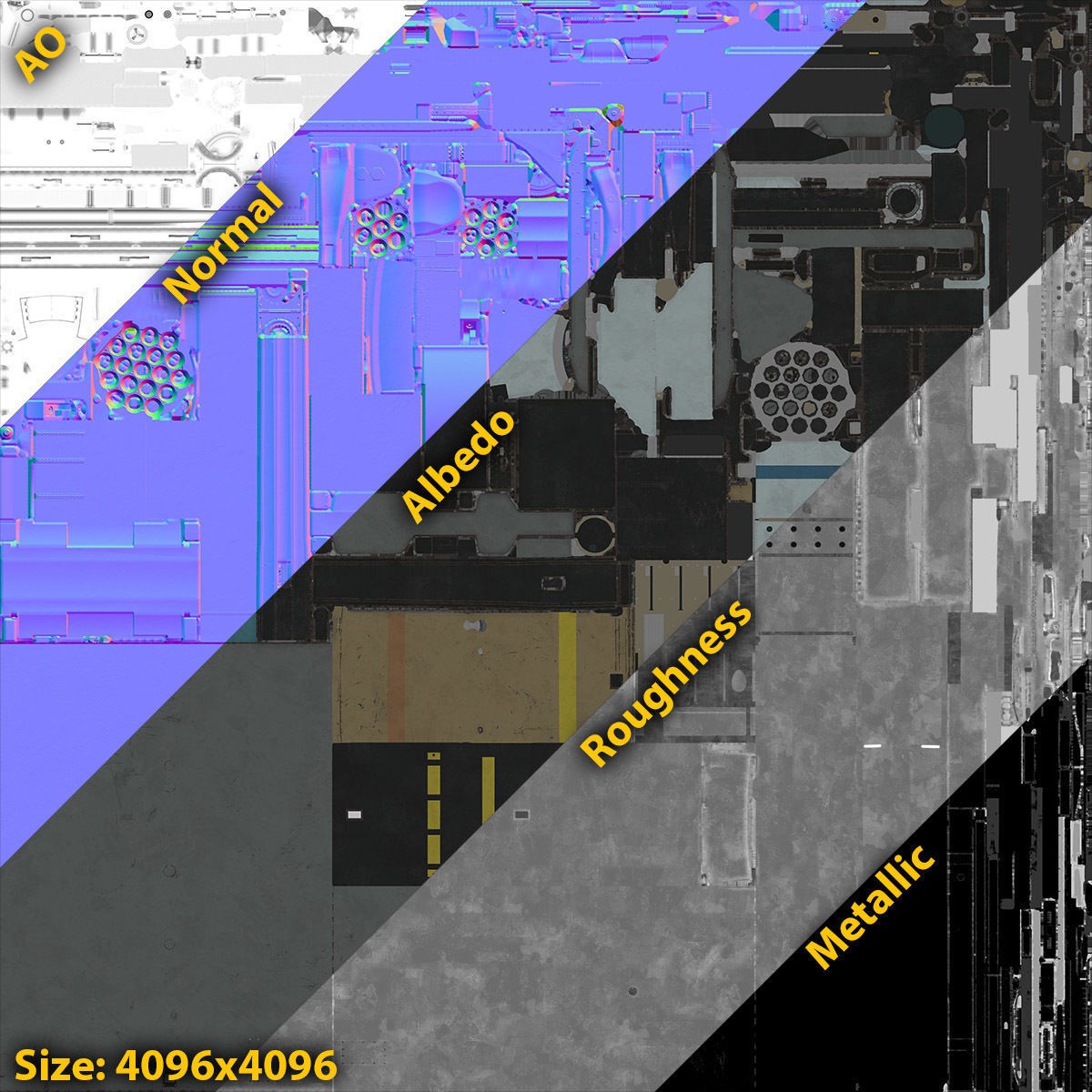 Helicopter Nato Weapons Set - Low-Poly Game-Ready 3D Model - View 23