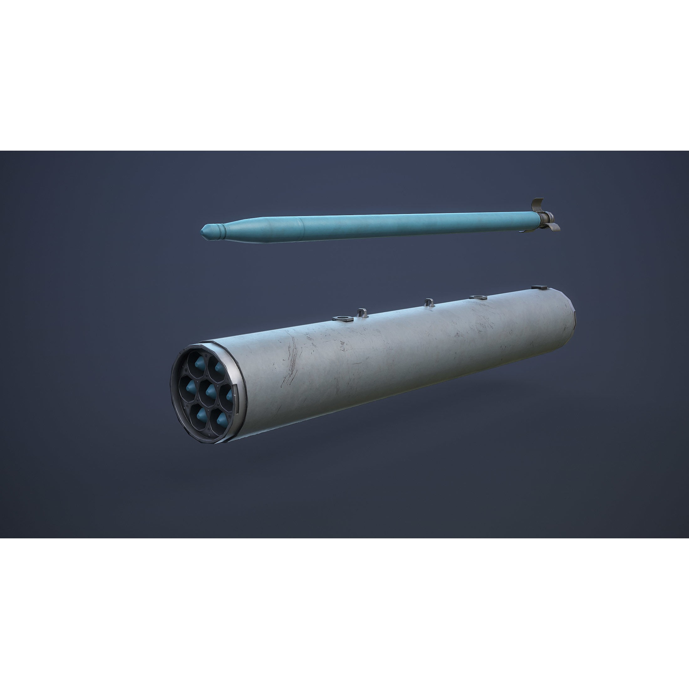 Helicopter Nato Weapons Set - Low-Poly Game-Ready 3D Model - View 9