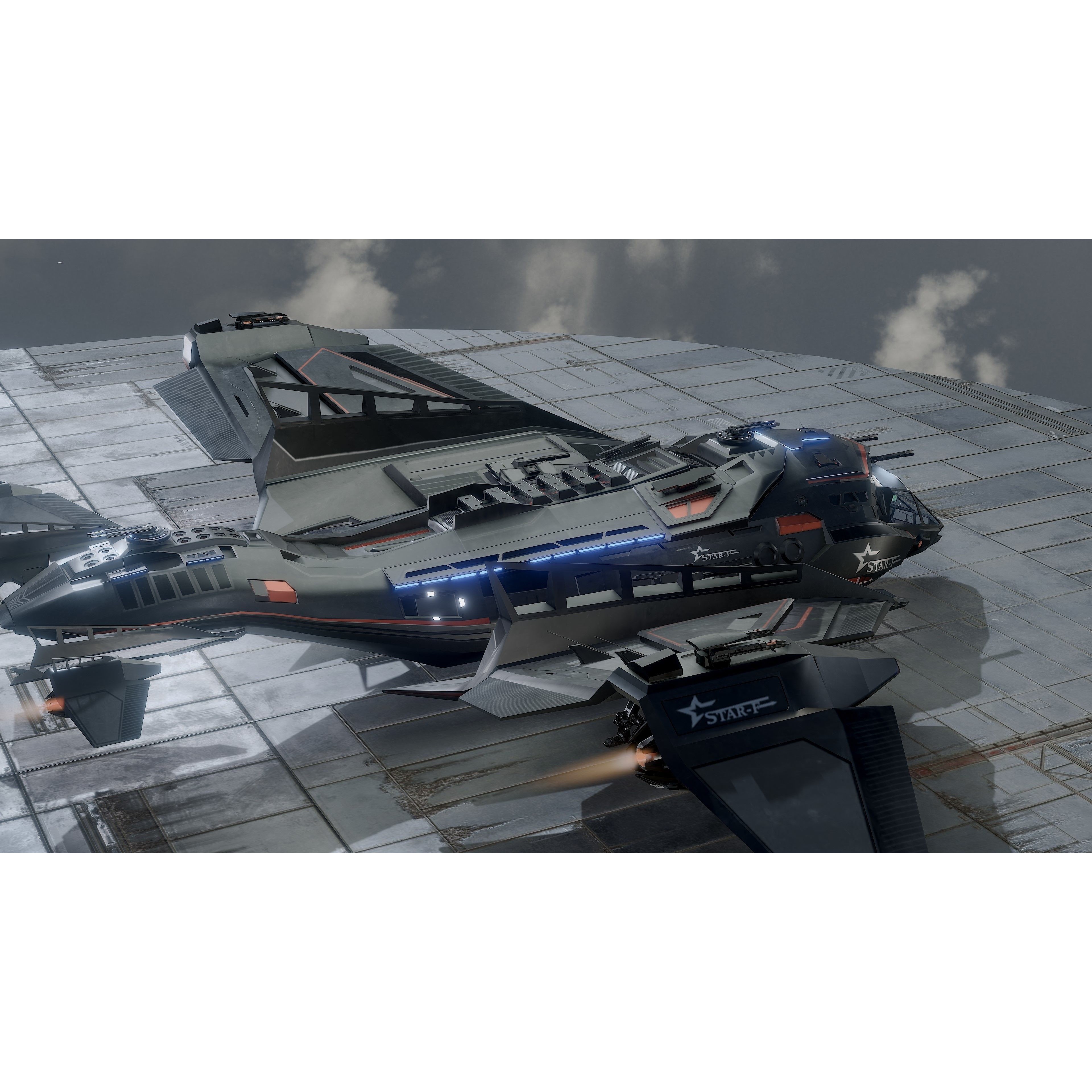 Star Fighter - Rigged Low-Poly Game-Ready 3D Model - View 12
