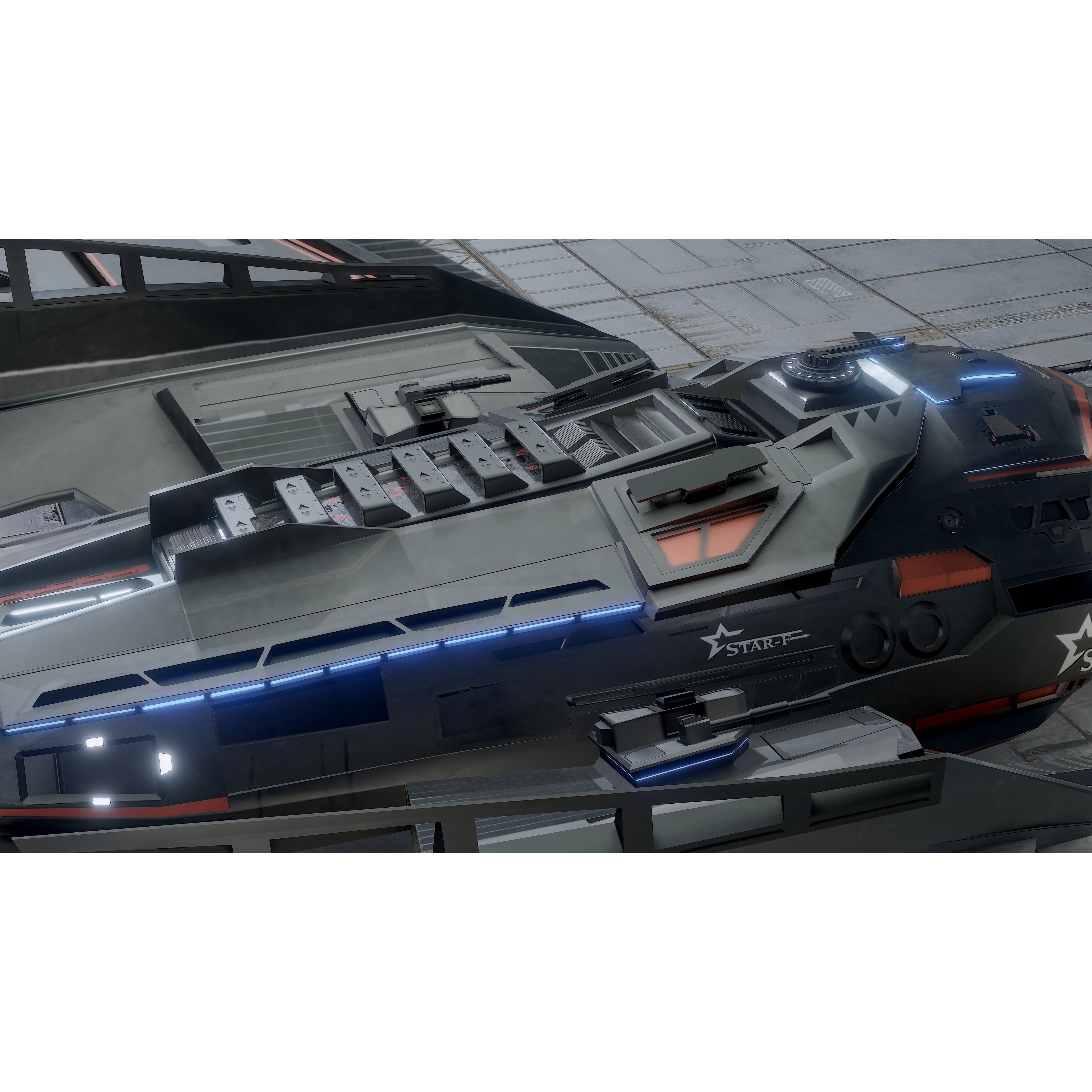 Star Fighter - Rigged Low-Poly Game-Ready 3D Model - View 13