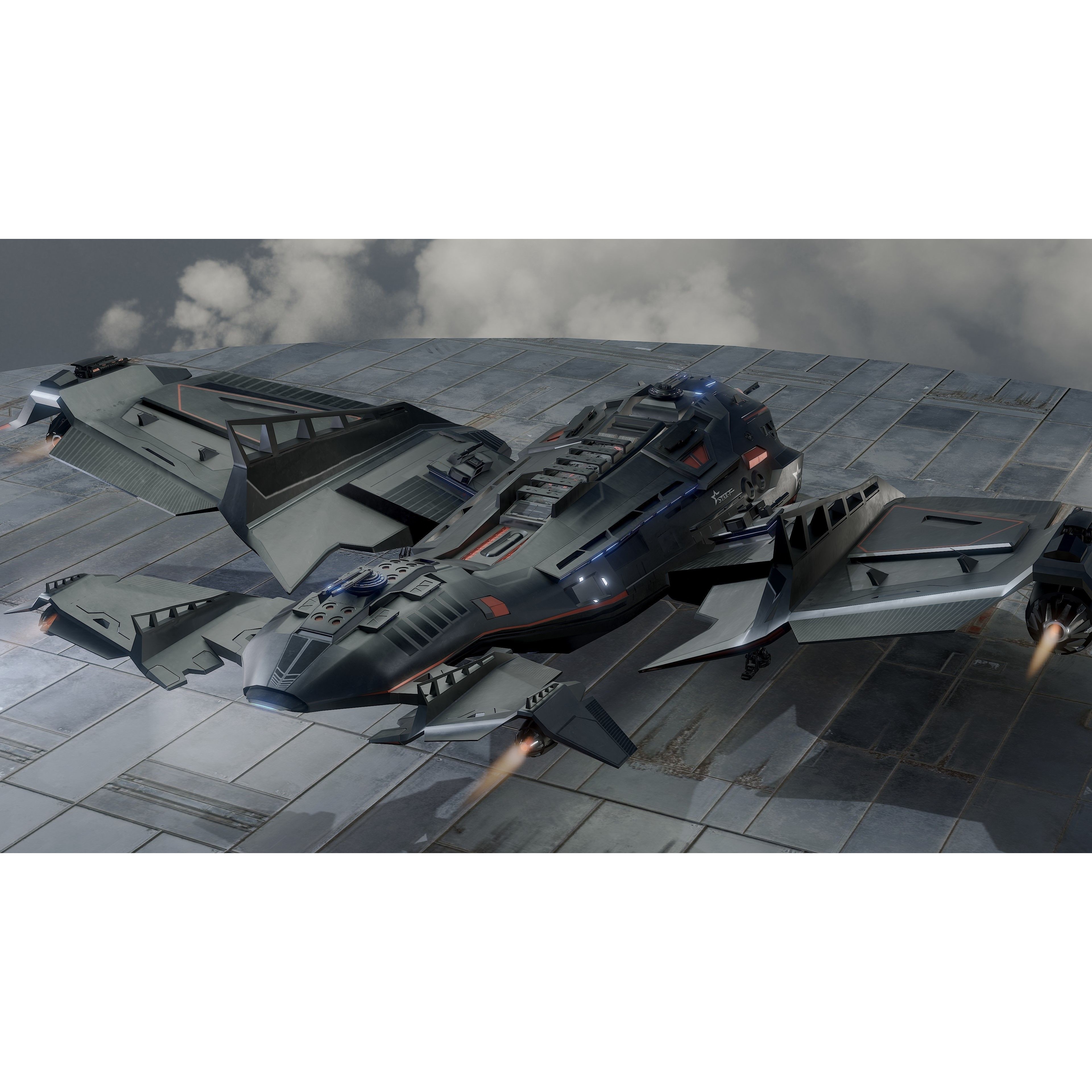 Star Fighter - Rigged Low-Poly Game-Ready 3D Model - View 22