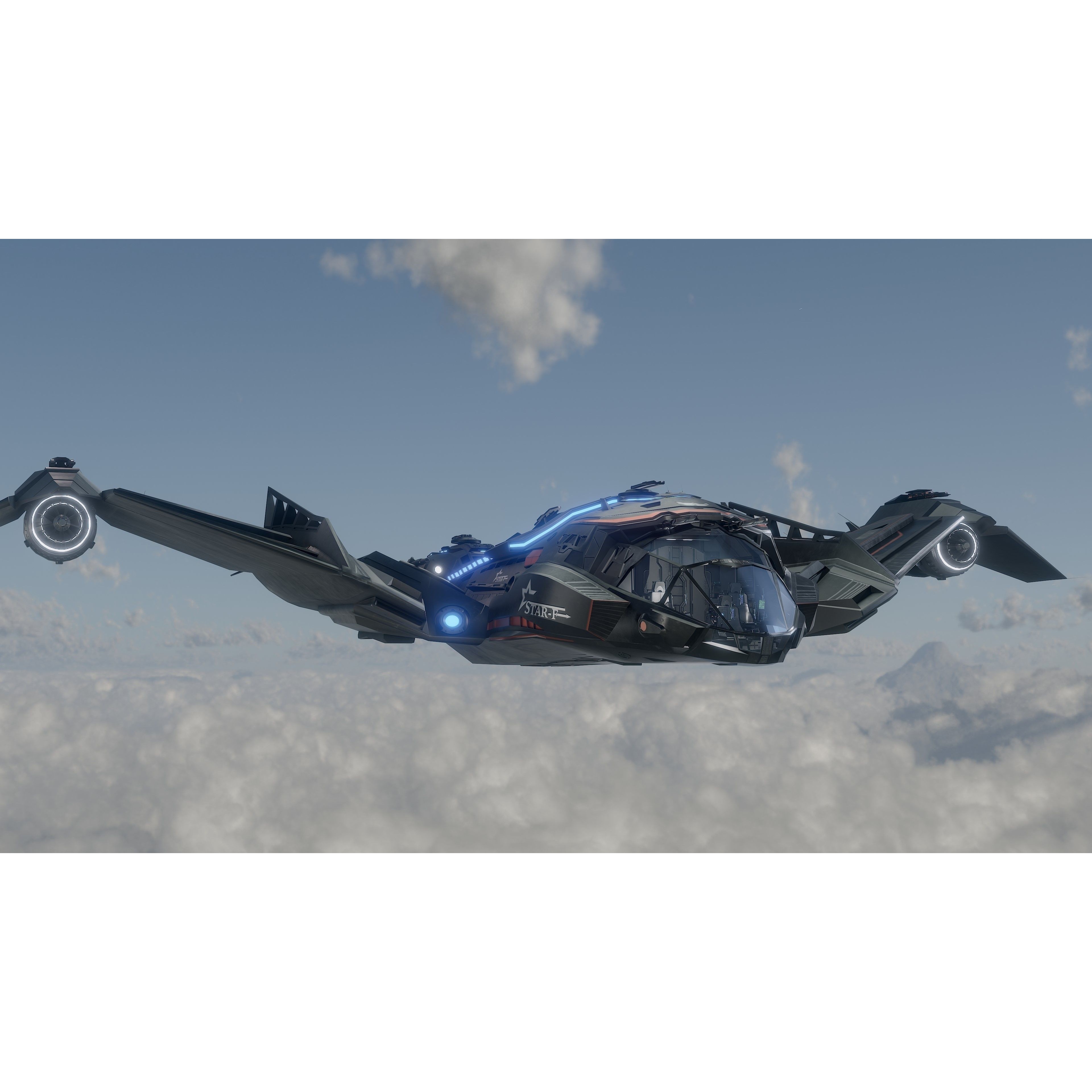 Star Fighter - Rigged Low-Poly Game-Ready 3D Model - View 23