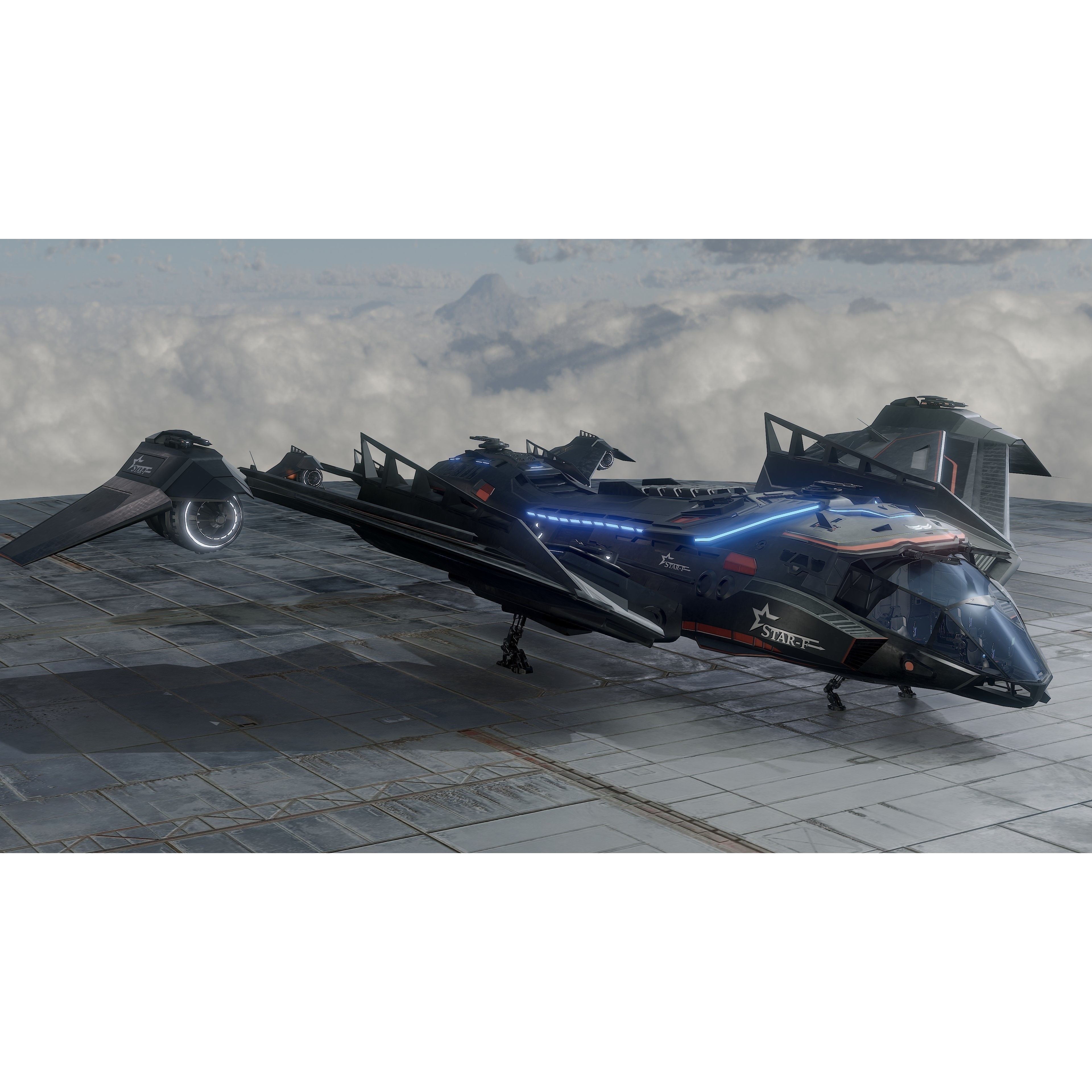 Star Fighter - Rigged Low-Poly Game-Ready 3D Model - View 24