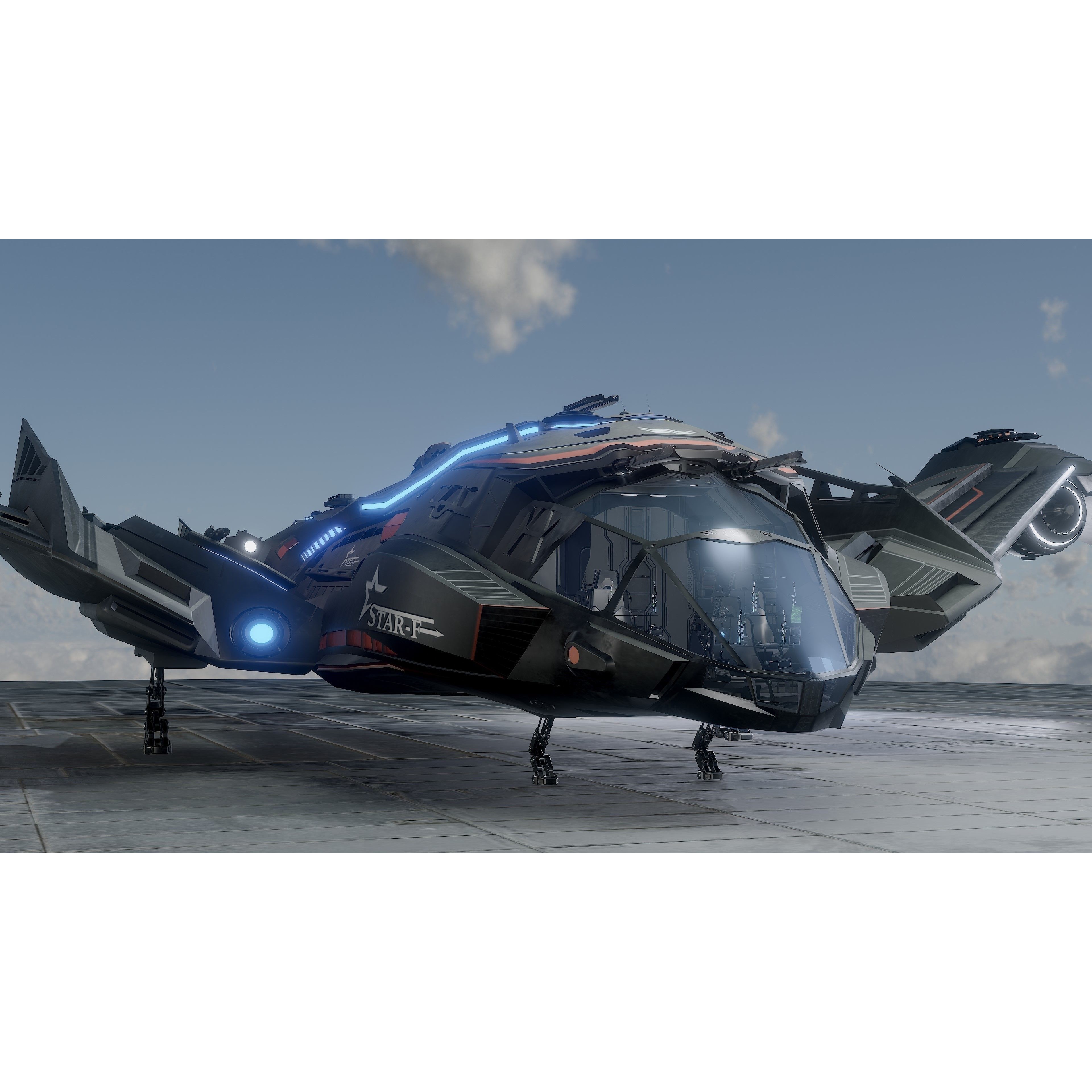 Star Fighter - Rigged Low-Poly Game-Ready 3D Model - View 26