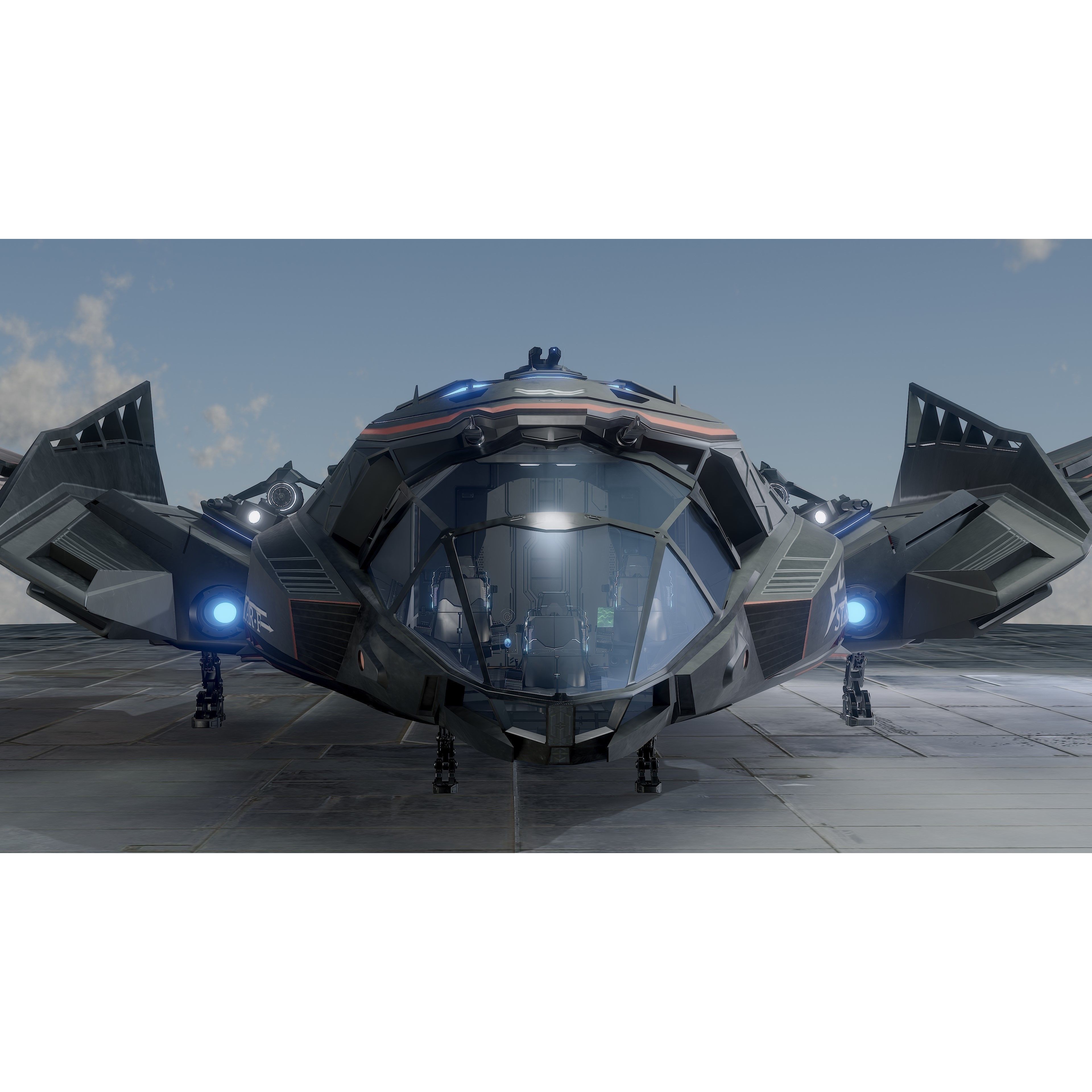 Star Fighter - Rigged Low-Poly Game-Ready 3D Model - View 27