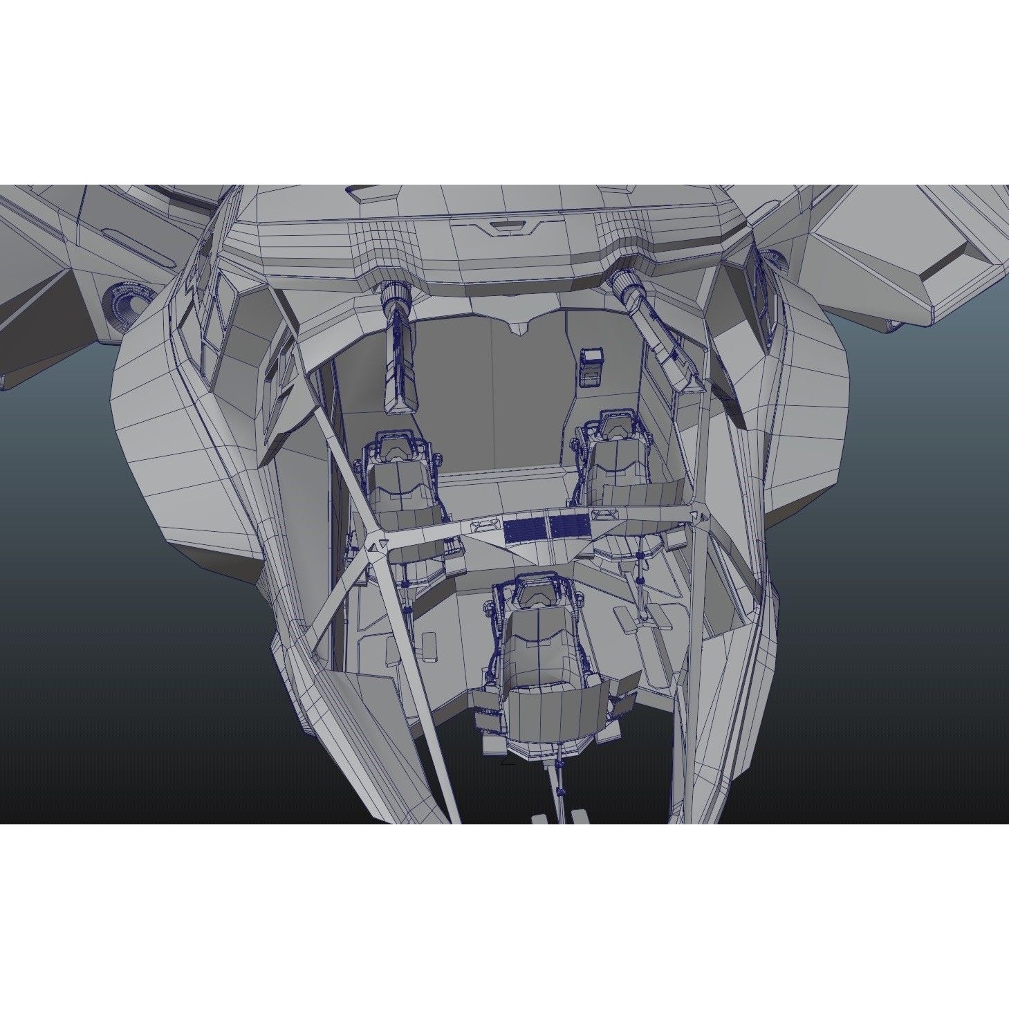 Star Fighter - Rigged Low-Poly Game-Ready 3D Model - View 34