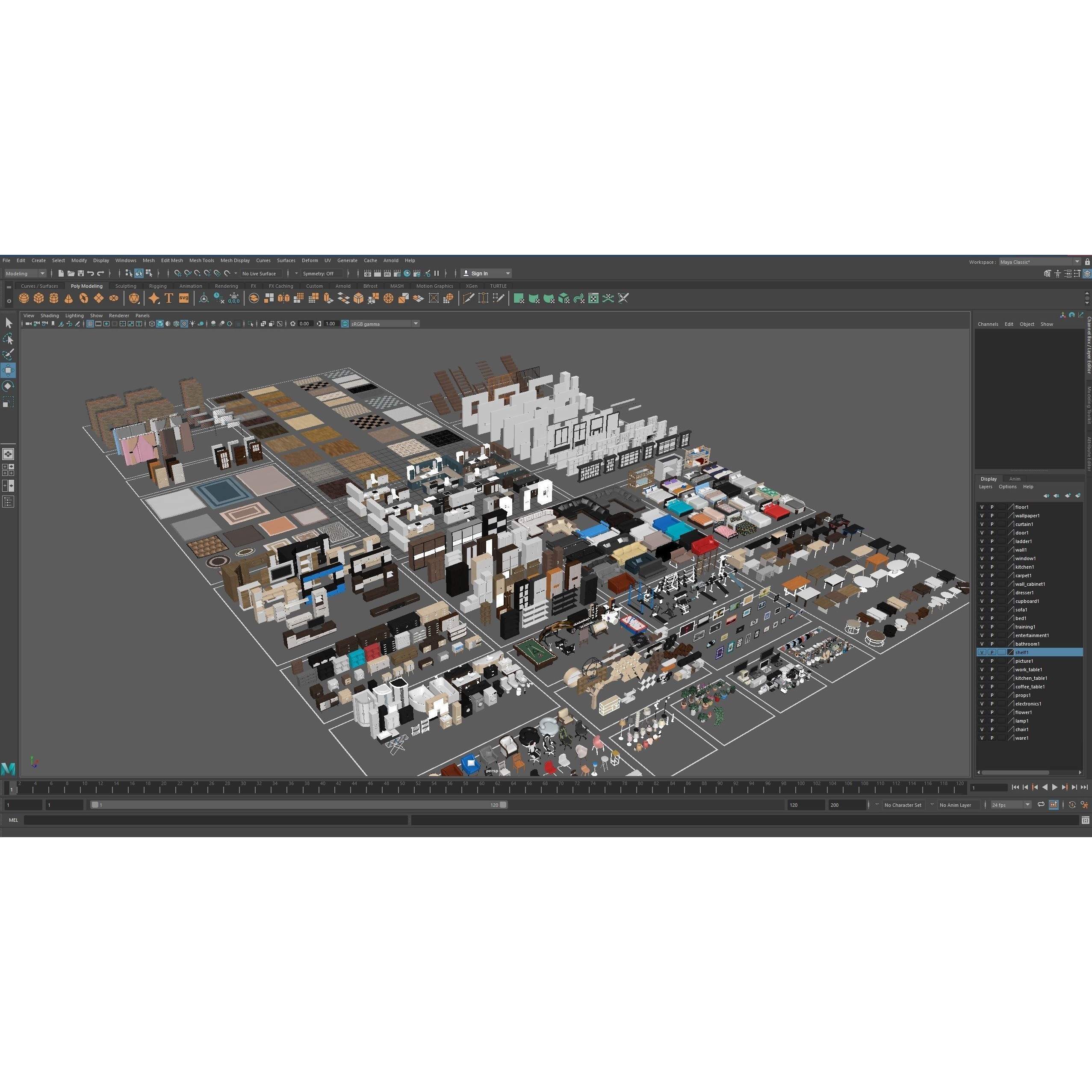Furniture Realistic - Low-Poly Game-Ready 3D Model