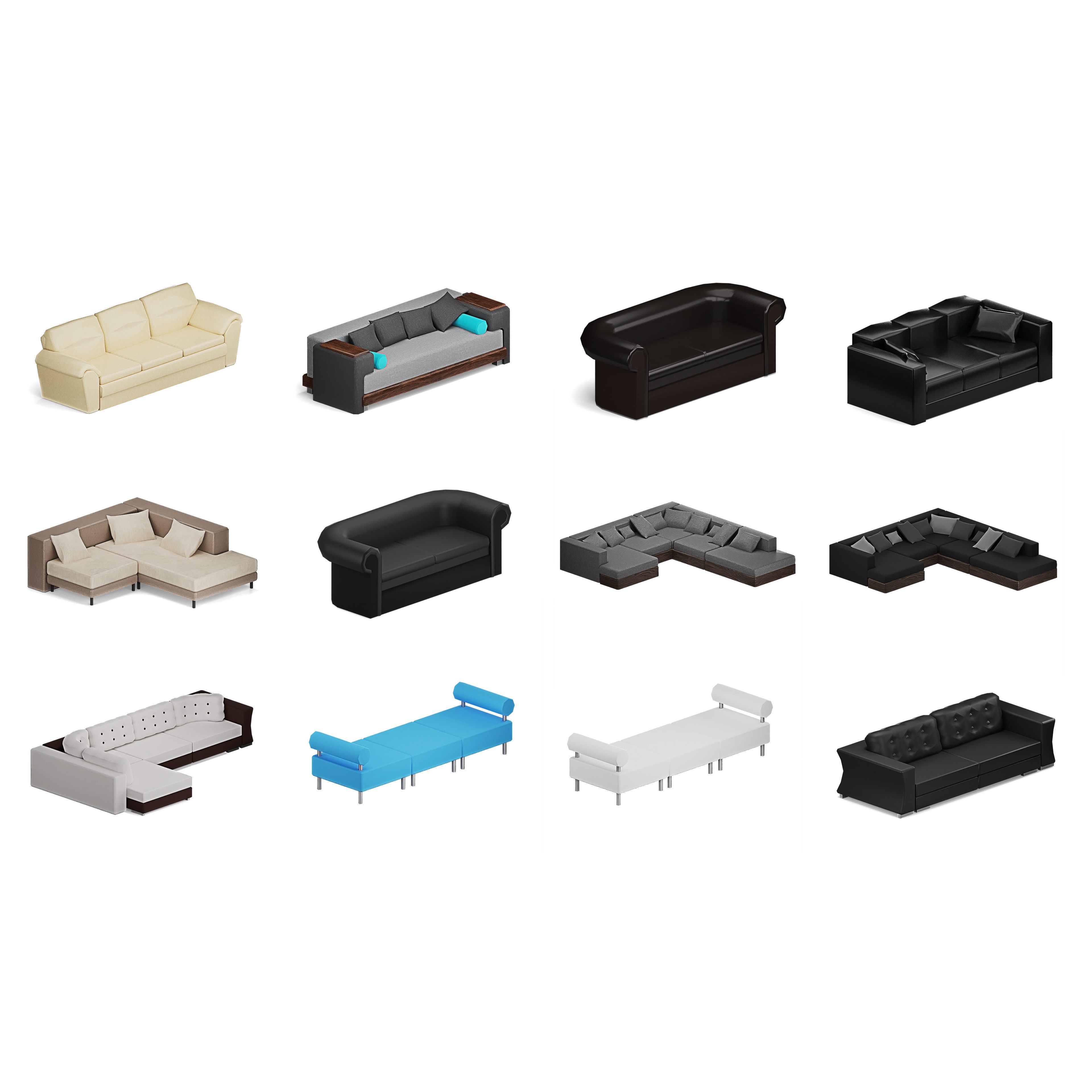 Furniture Realistic - Low-Poly Game-Ready 3D Model - View 19