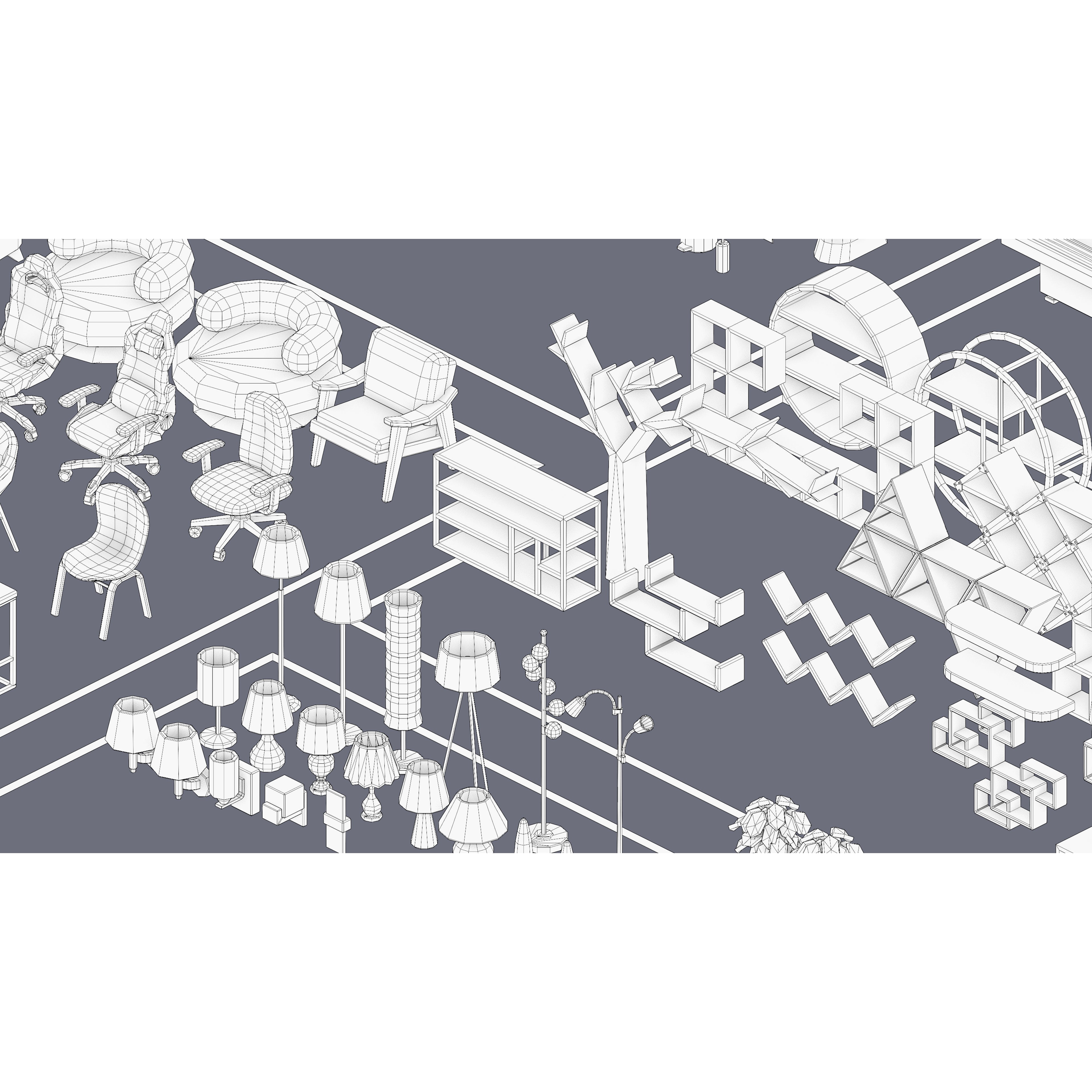 Furniture Realistic - Low-Poly Game-Ready 3D Model - View 47