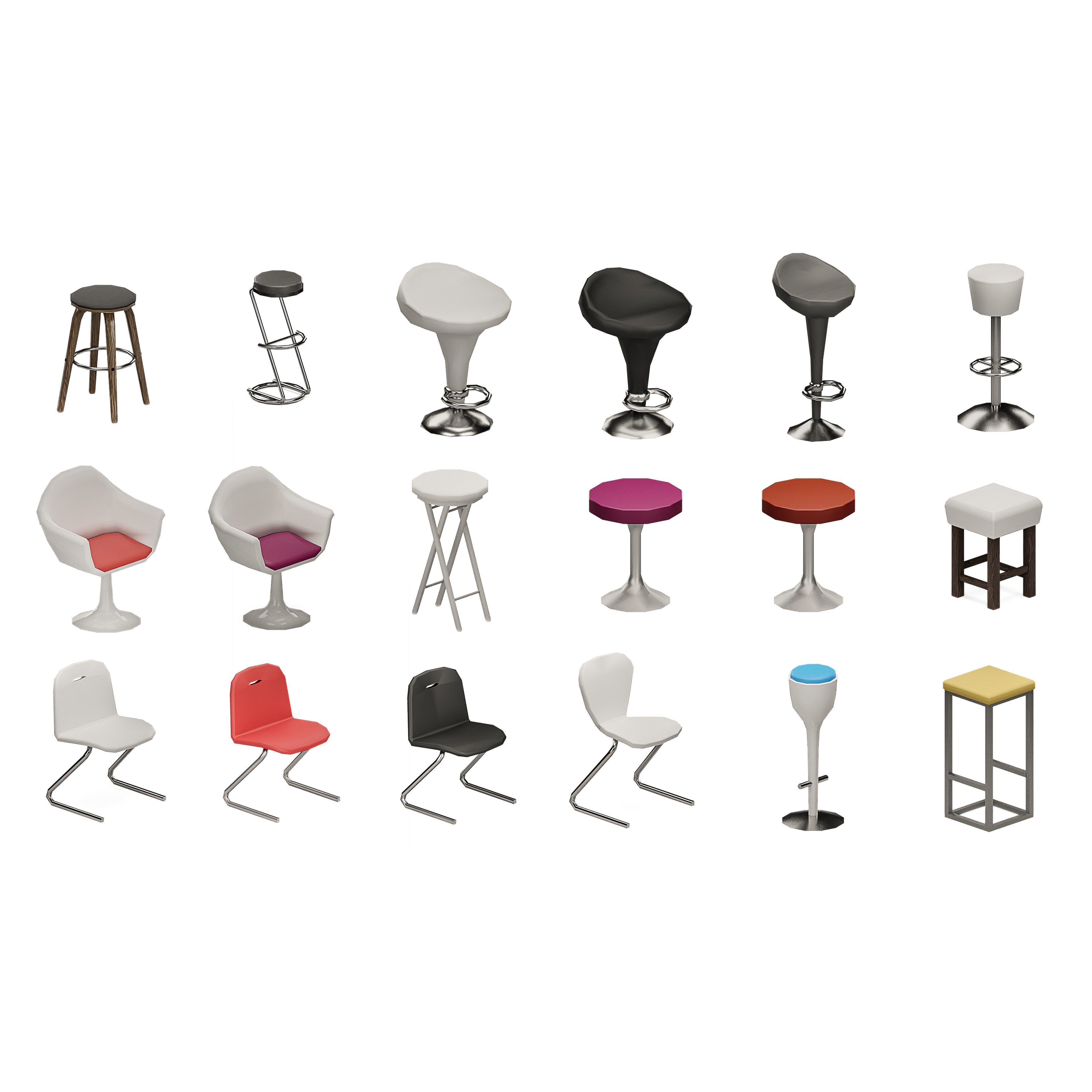 Furniture Realistic - Low-Poly Game-Ready 3D Model - View 7