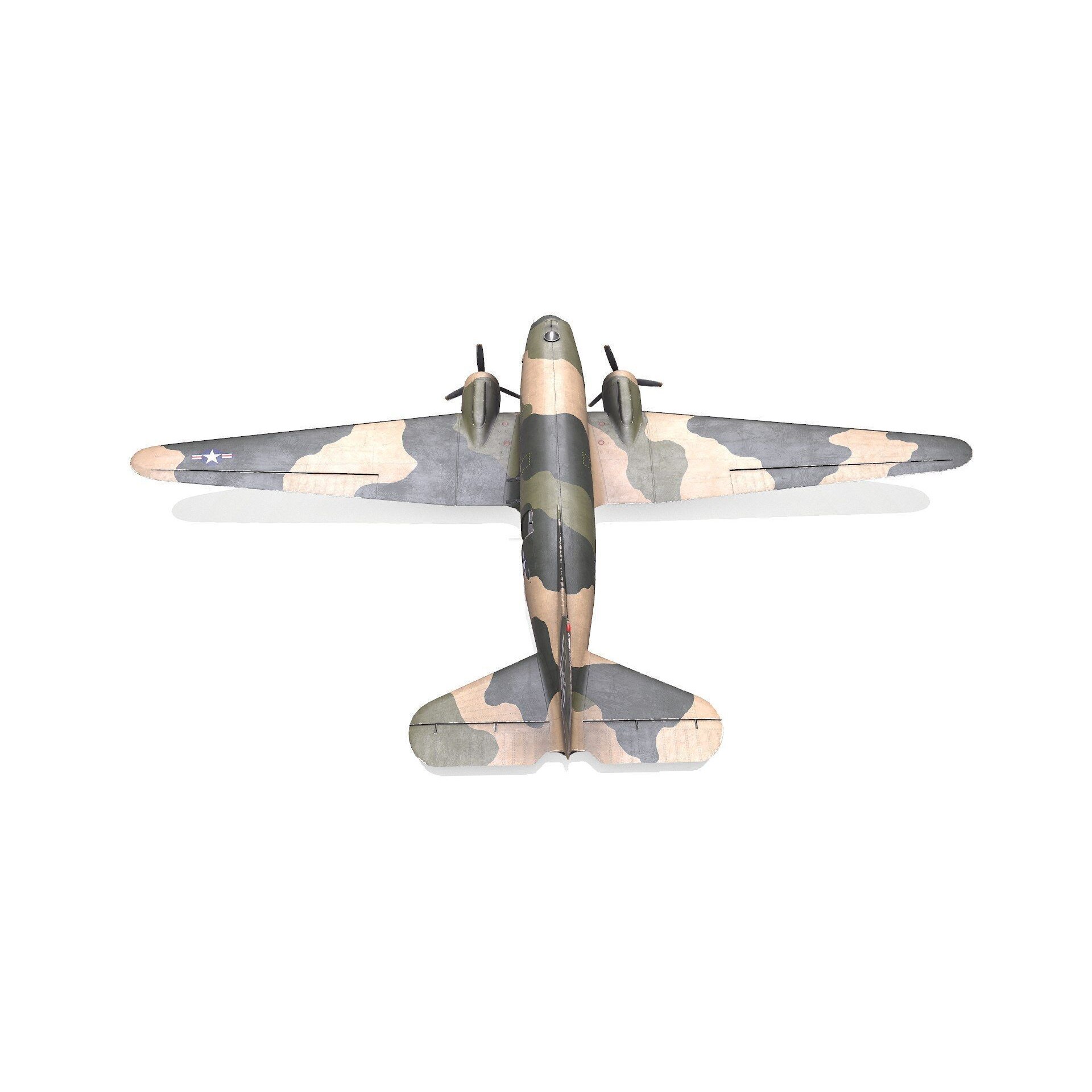 Douglas AC-47 Spooky Gunship - Low-Poly Game-Ready 3D Model - View 16
