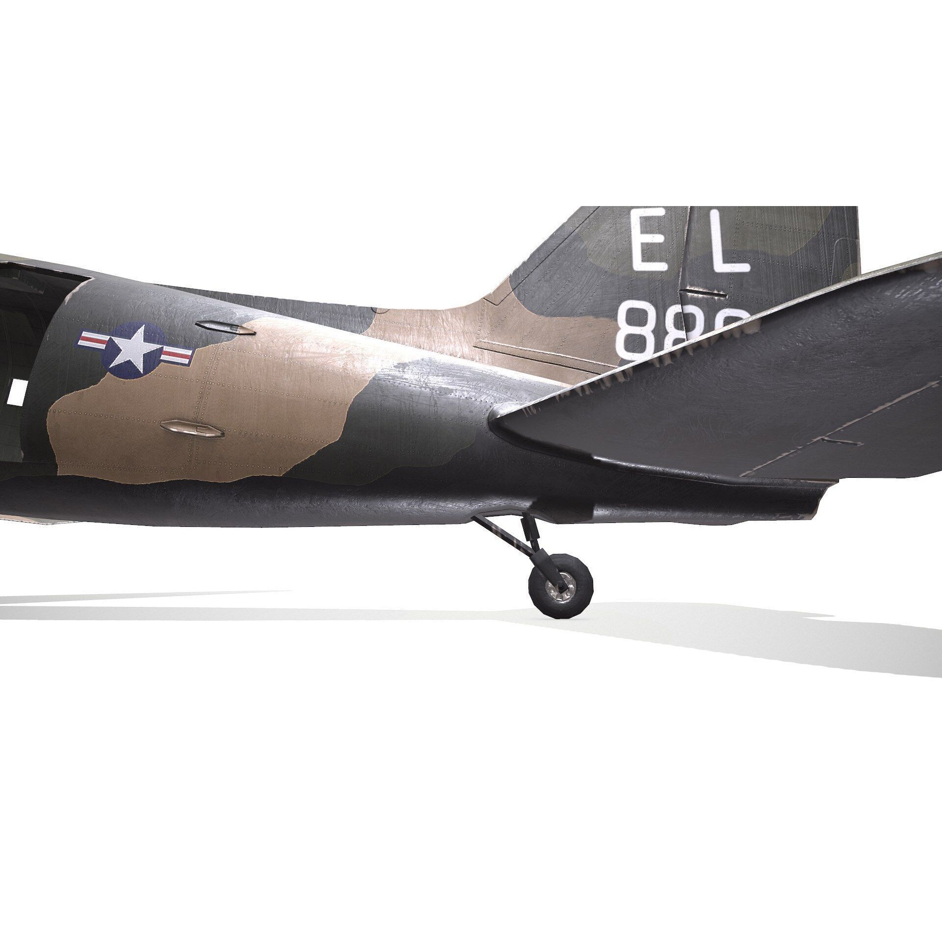 Douglas AC-47 Spooky Gunship - Low-Poly Game-Ready 3D Model - View 33