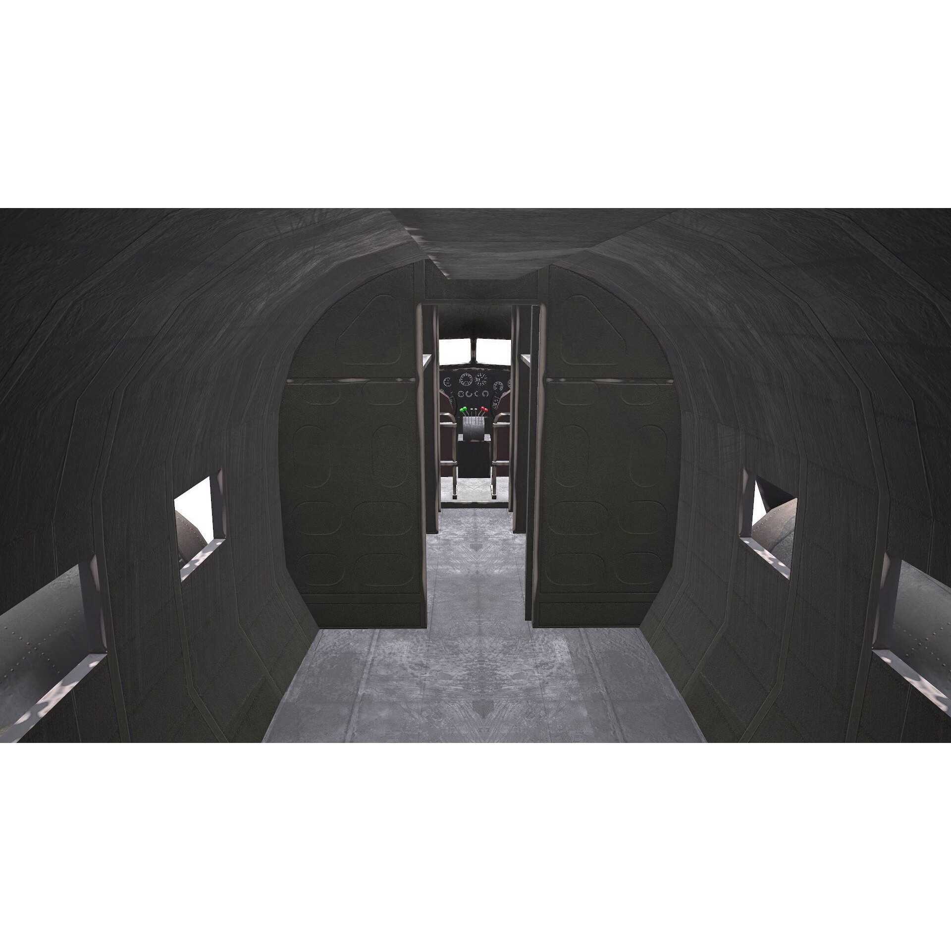 Douglas AC-47 Spooky Gunship - Low-Poly Game-Ready 3D Model - View 9